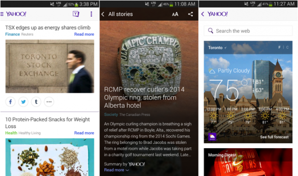 Update: Yahoo app for Android and iOS updated with Canadian content ...