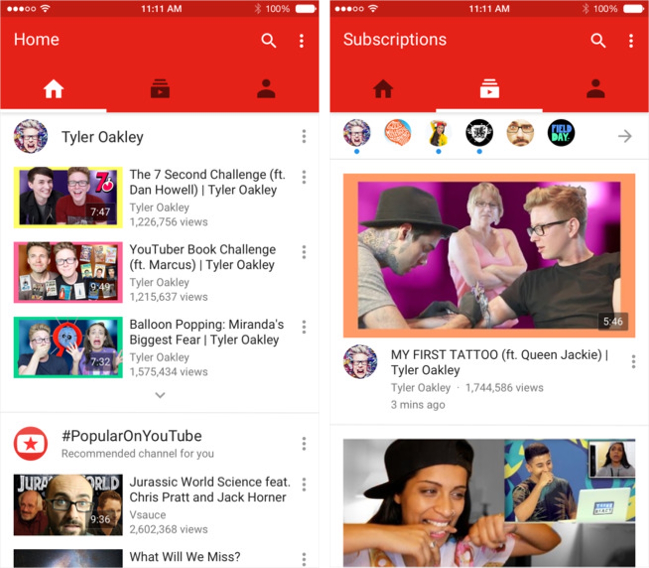 YouTube iOS