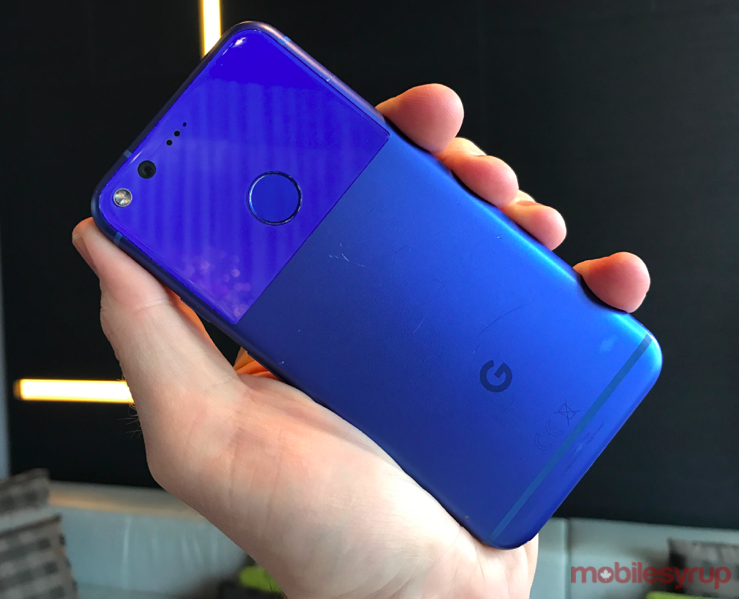 Google Pixel Really Blue