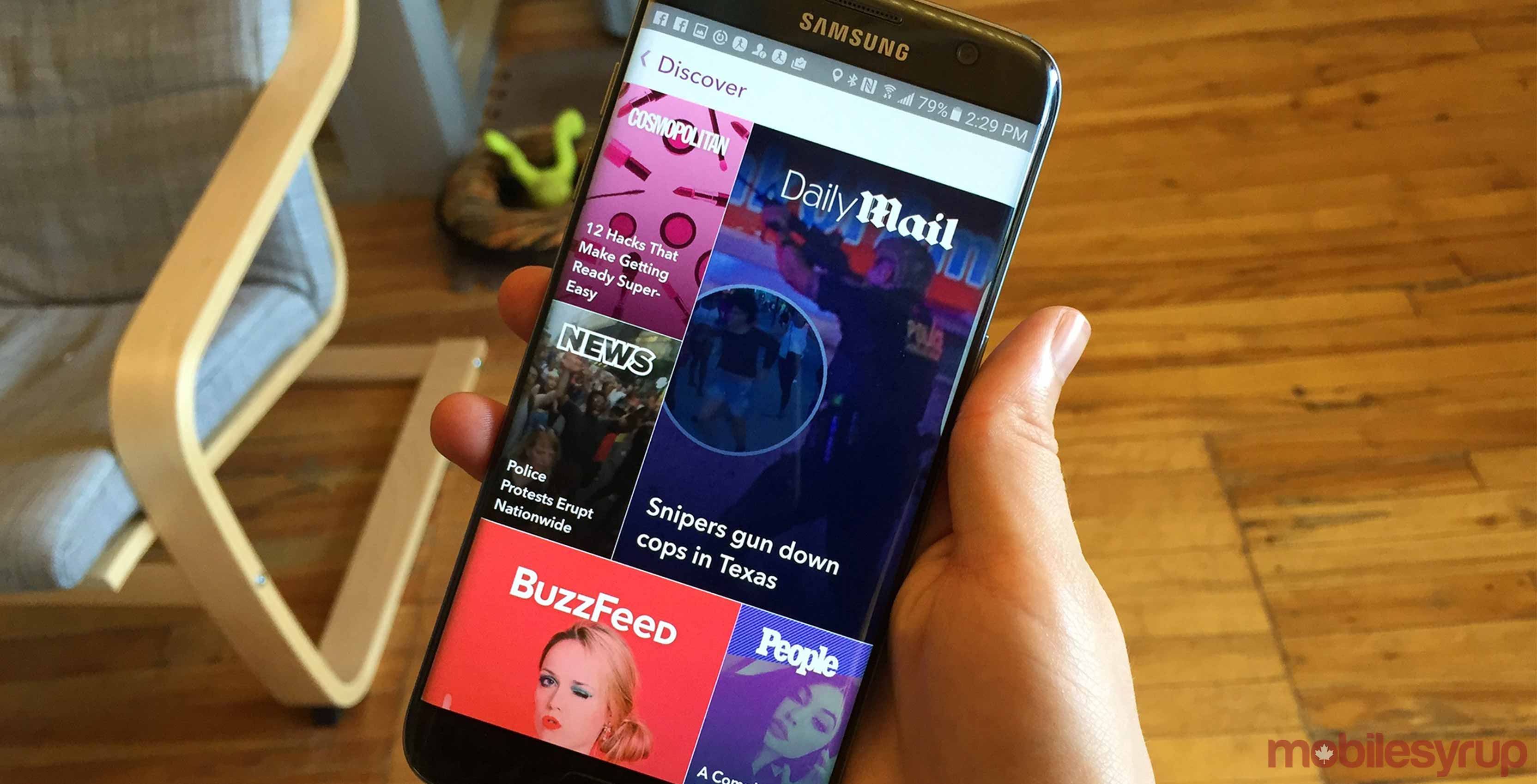 Snap snapchat app on phone