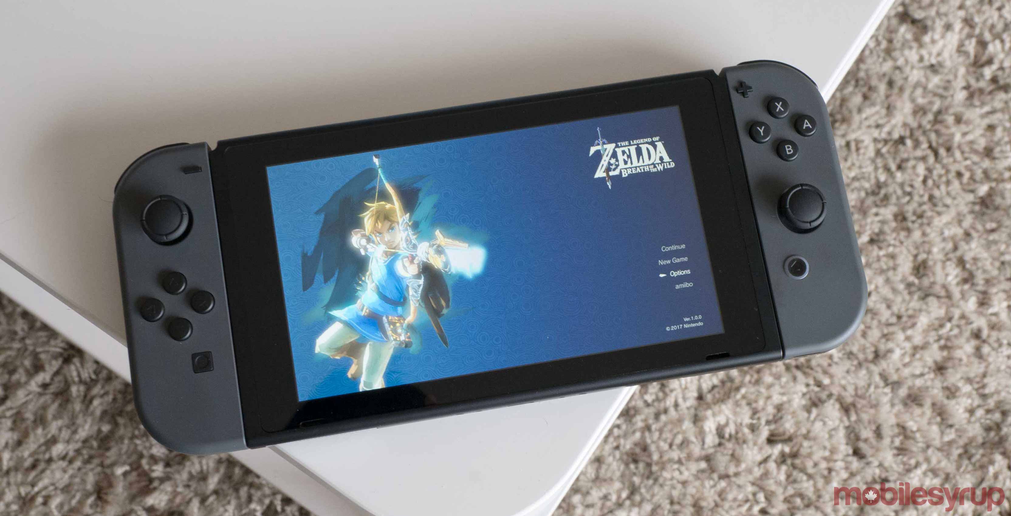 Nintendo Switch on table