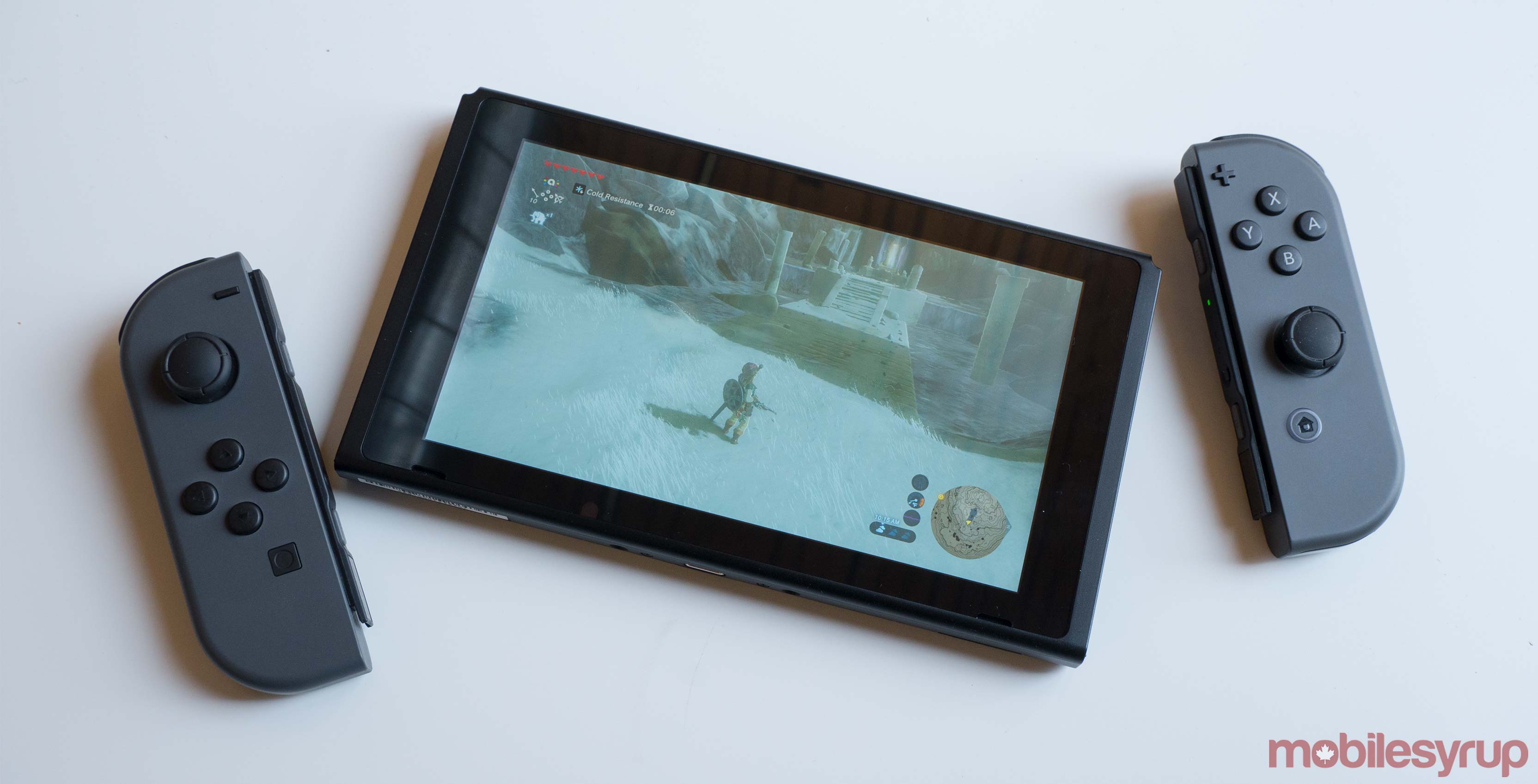 Nintendo Switch playing Zelda breath of the wild