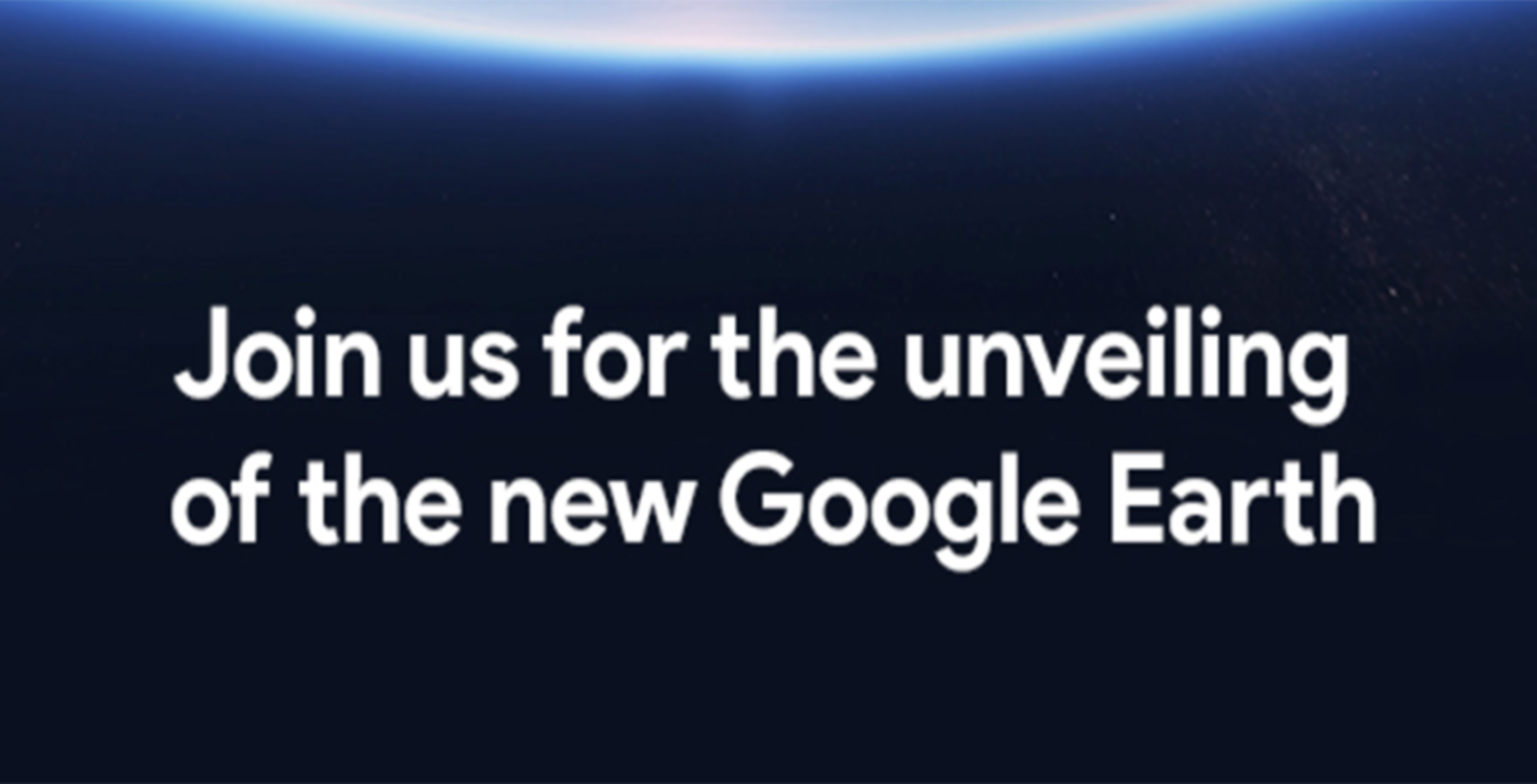 New Google Earth press event invite