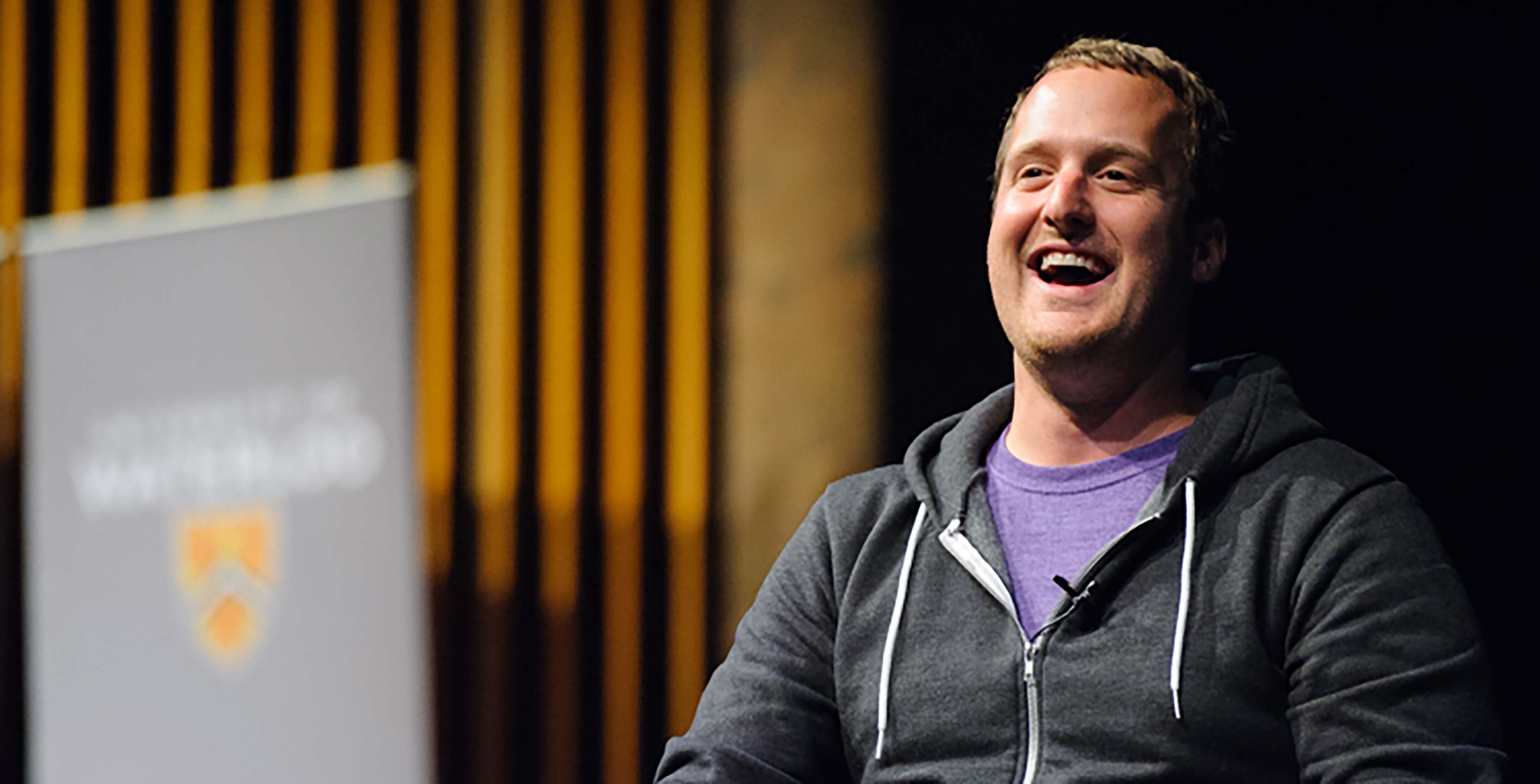 Ted Livingston laughing