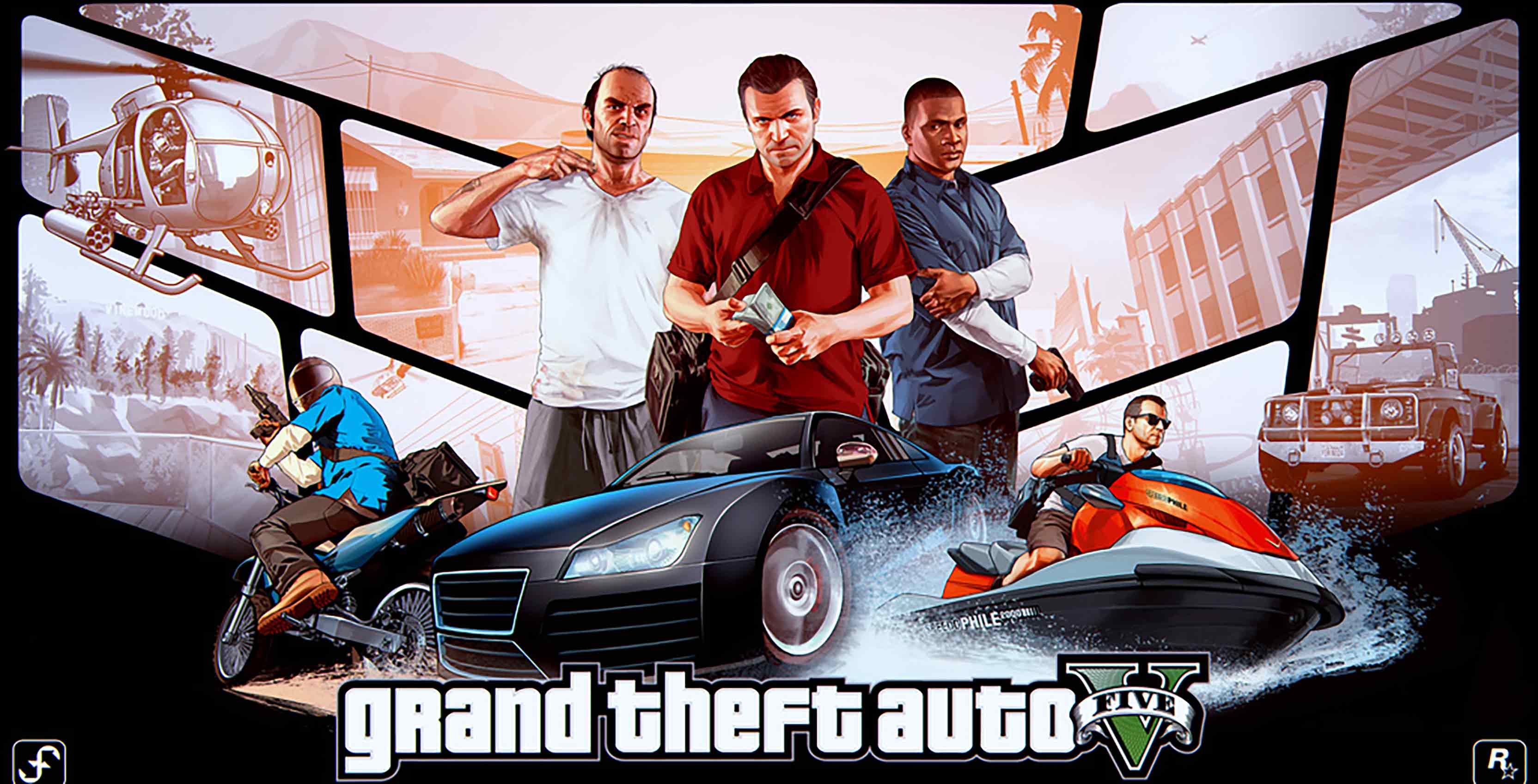GTA V poster Trevor, Michael, Franklin