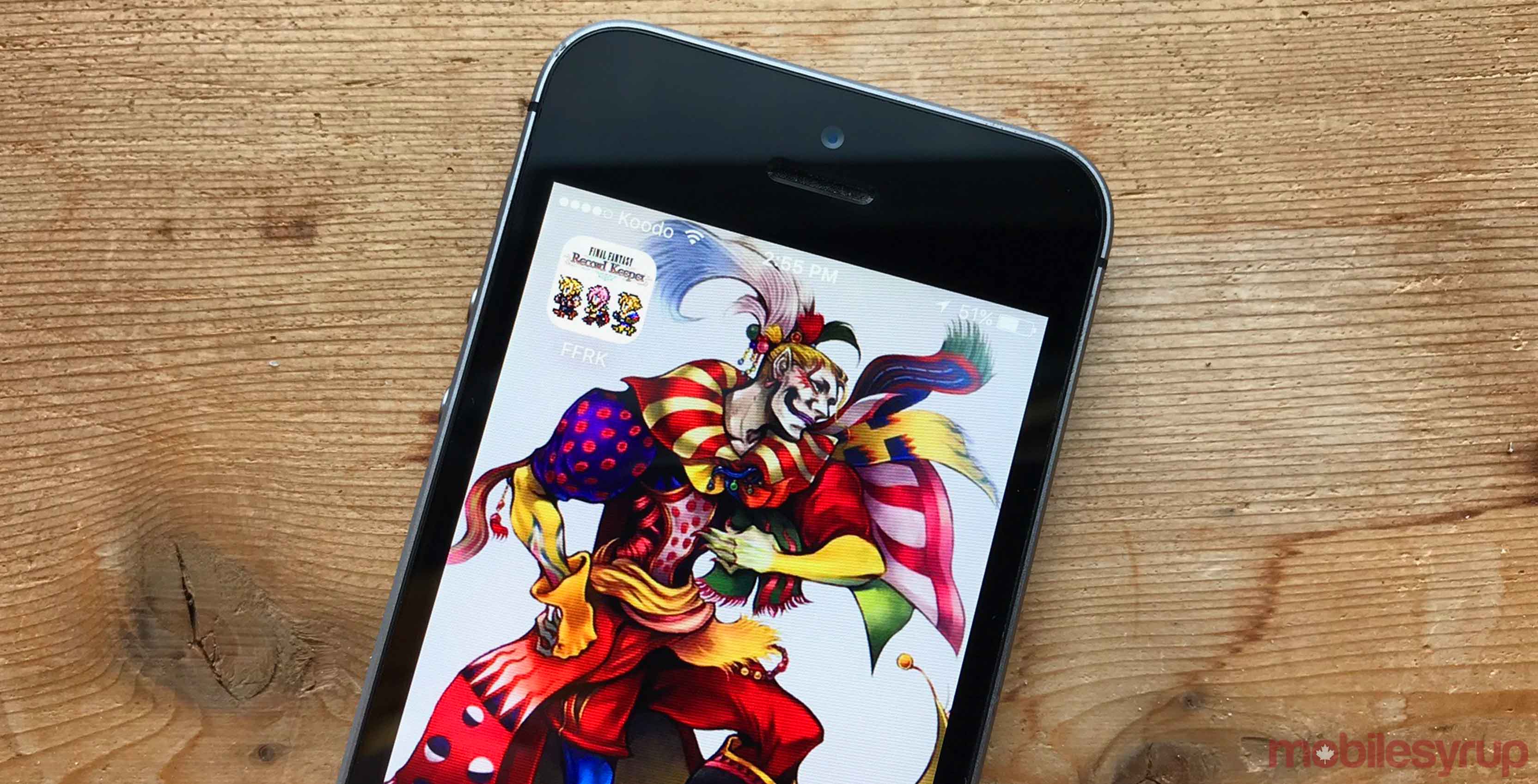 Final Fantasy Record Keeper app on iPhone