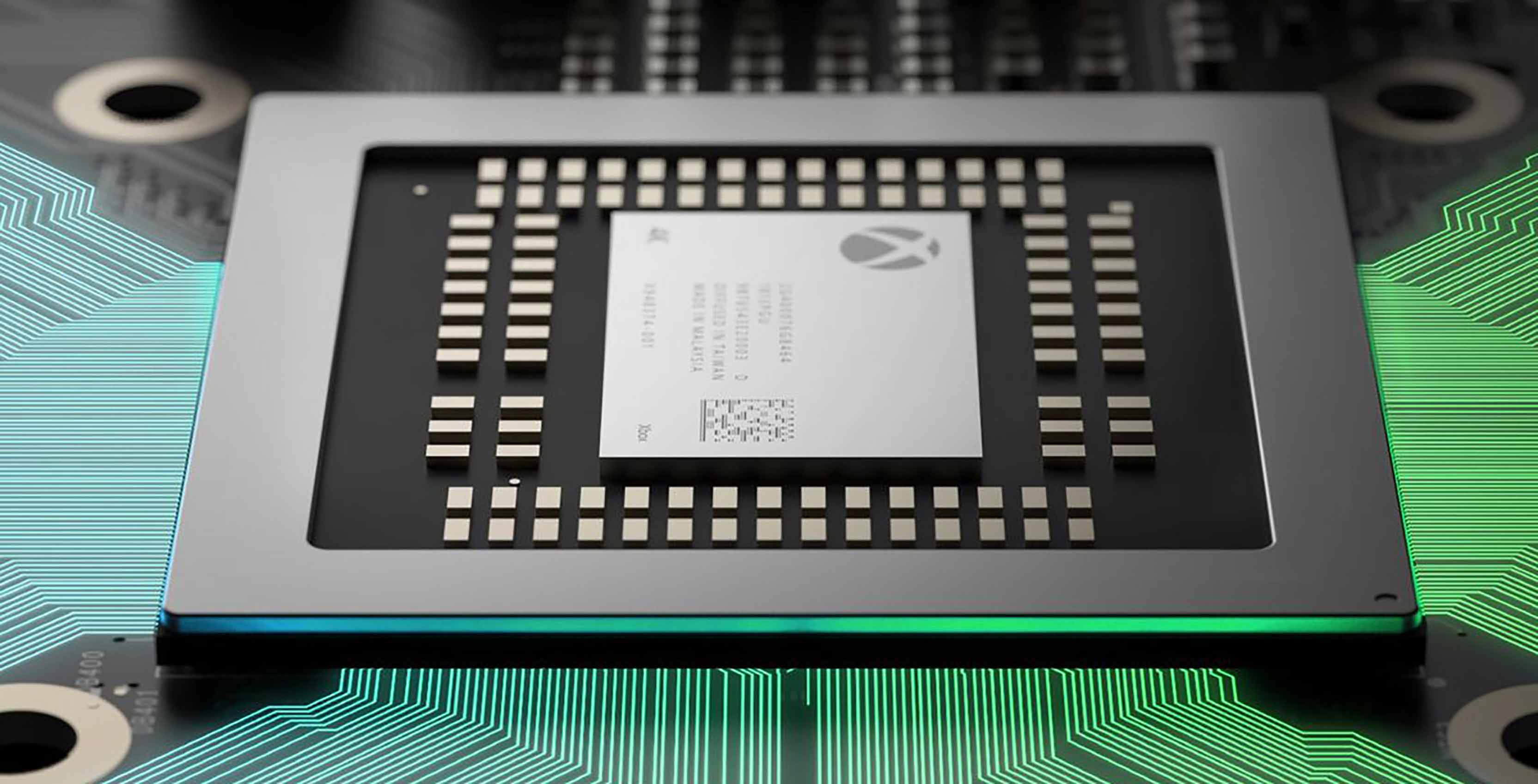 Project Scorpio chip with Xbox logo