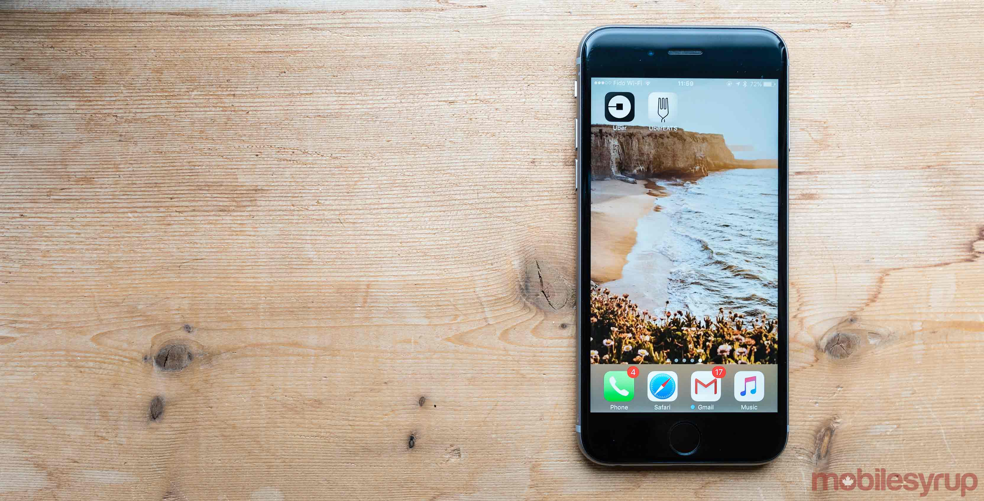 UberEATS app on iPhone