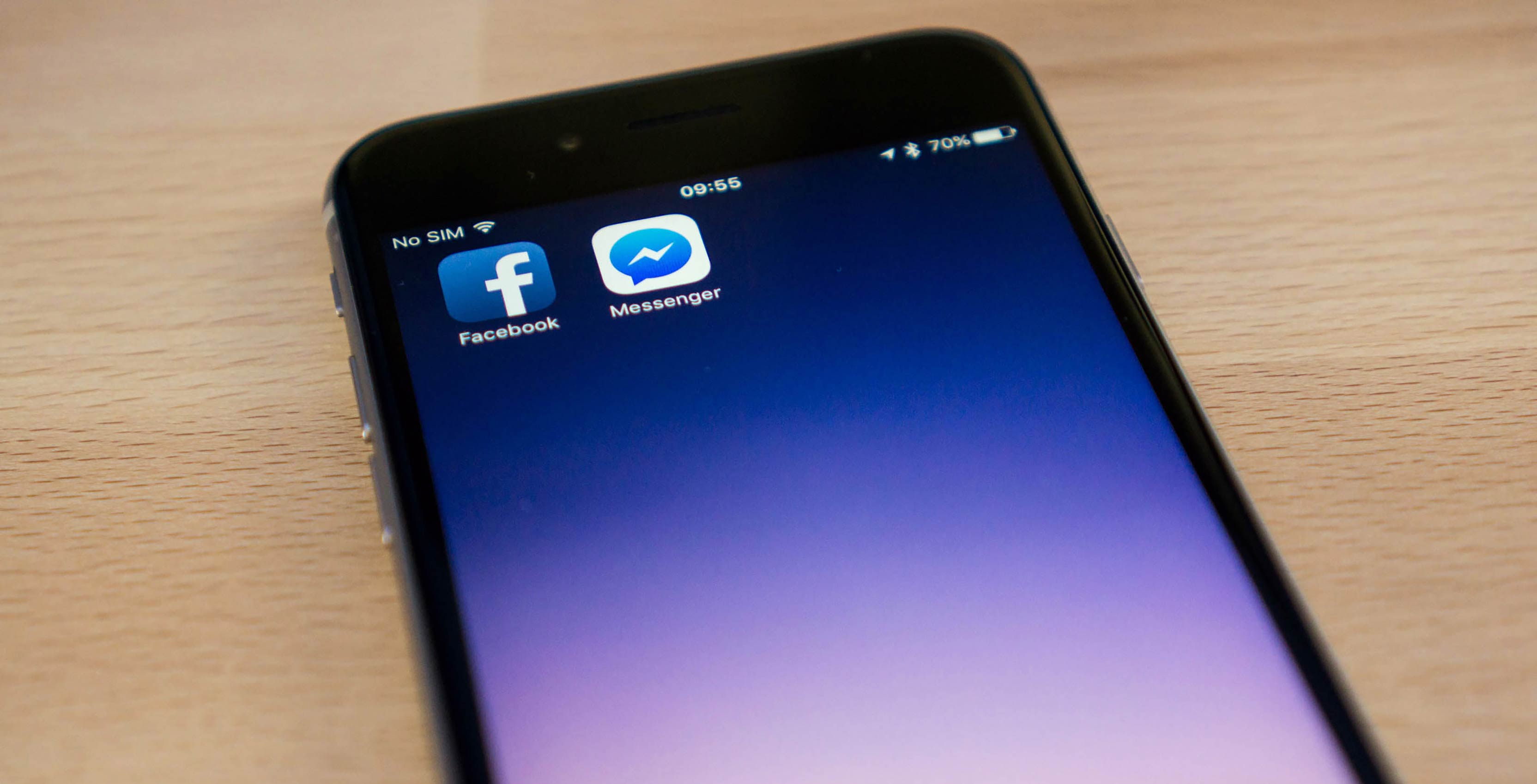Facebook app on phone