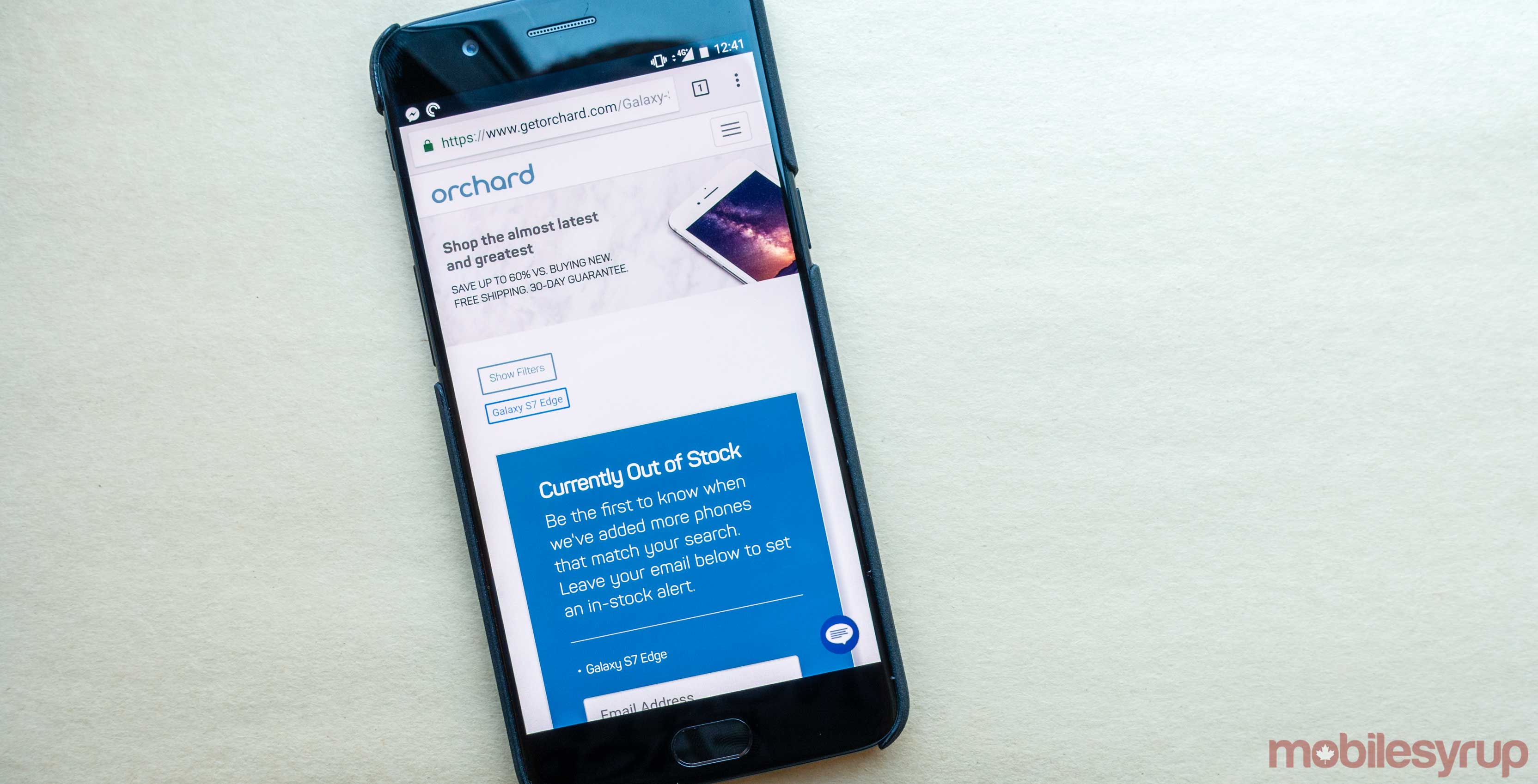 Screenshot of Orchard Android marketplace