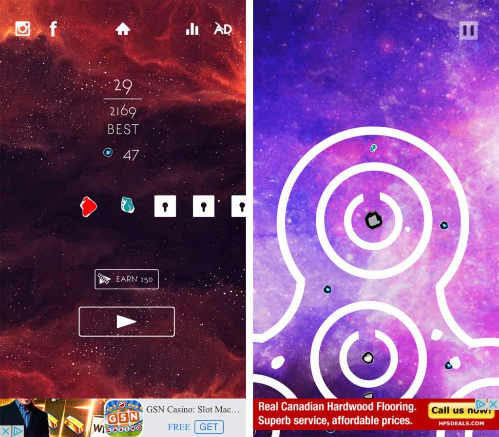 astroidz mobile game