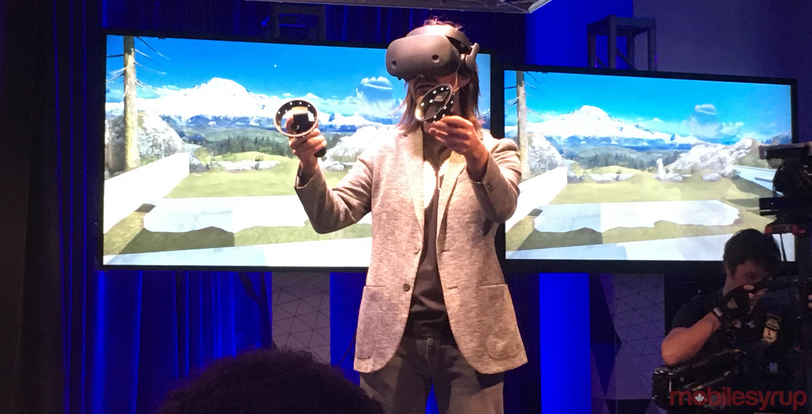 Alex Kipman using mixed reality