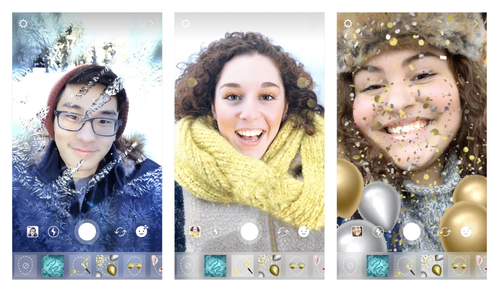Instagram holiday face filers