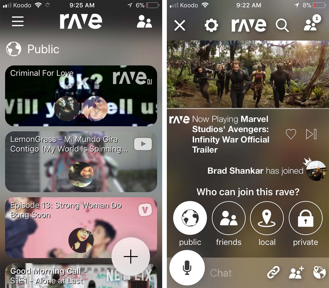Rave app