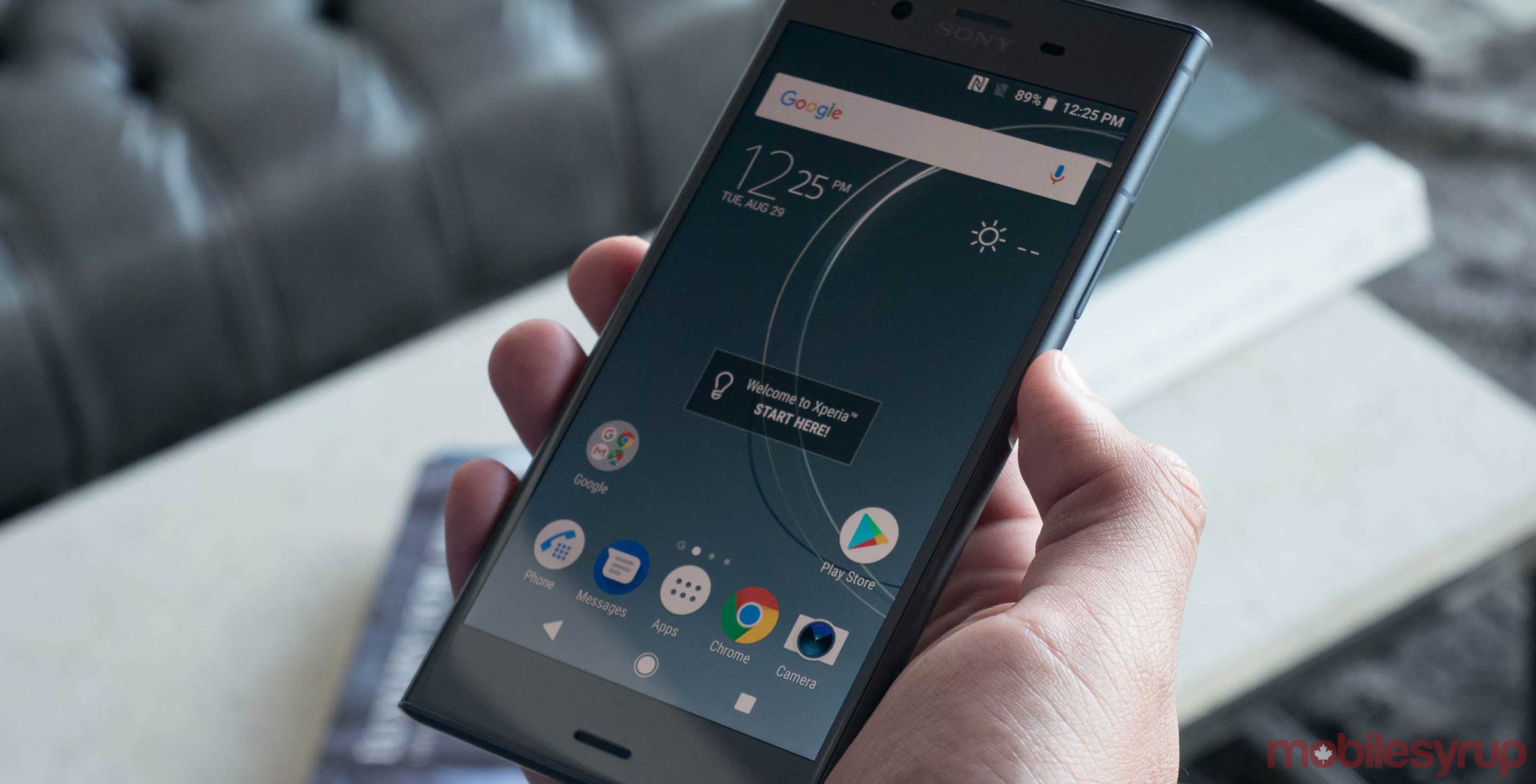 Sony Xperia XZ1 in hand