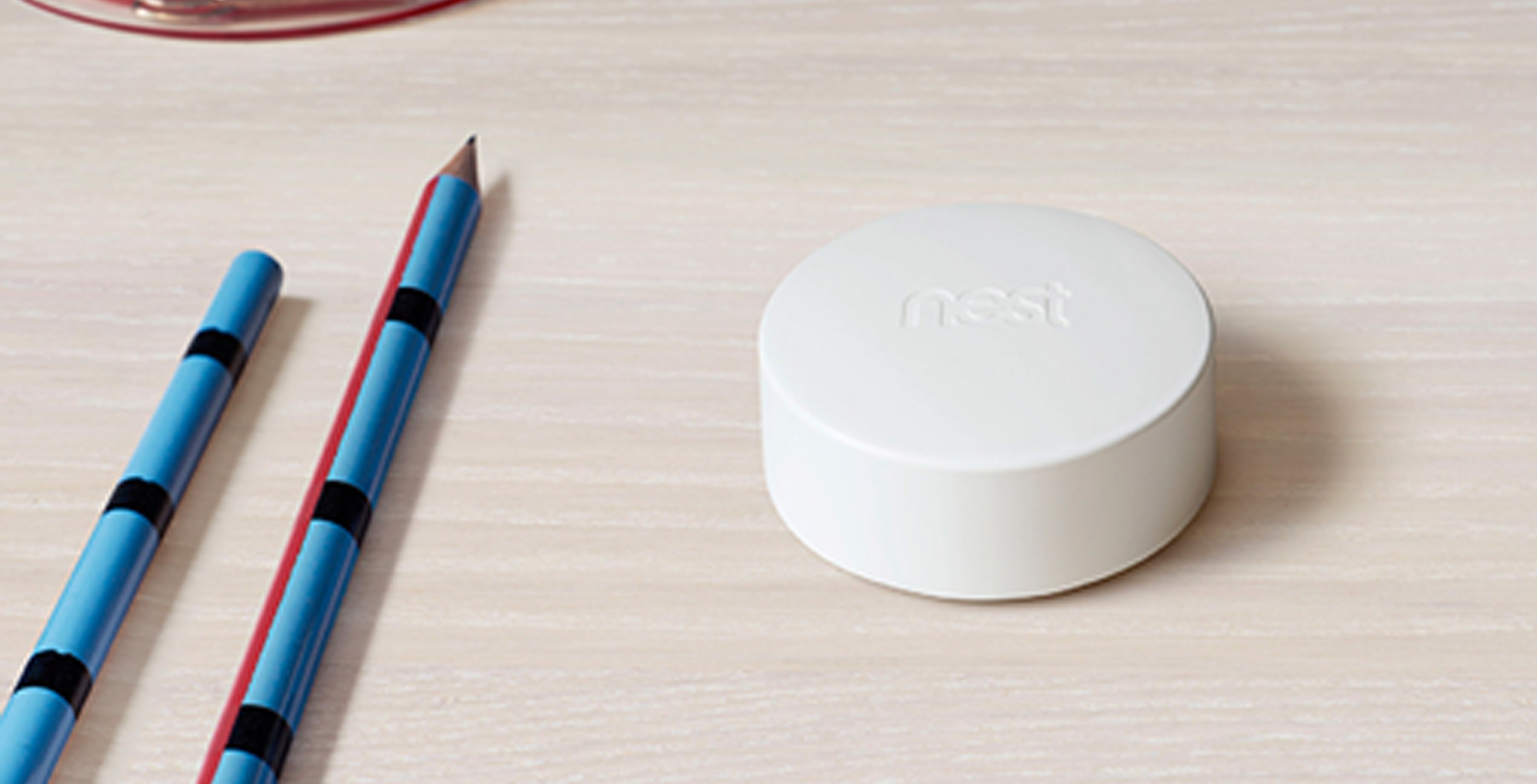 Nest room temperature sensor on a table