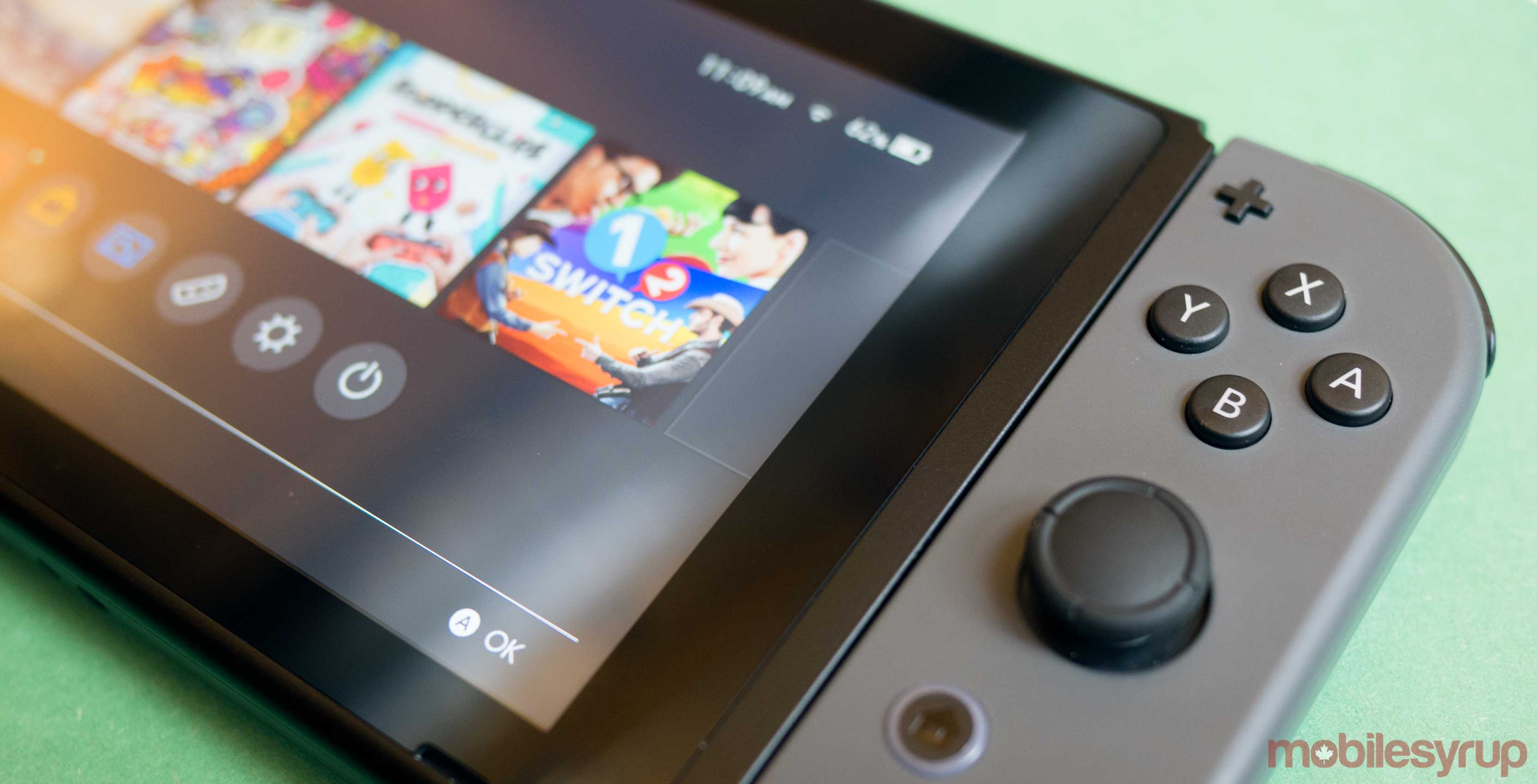 Grey Nintendo Switch front