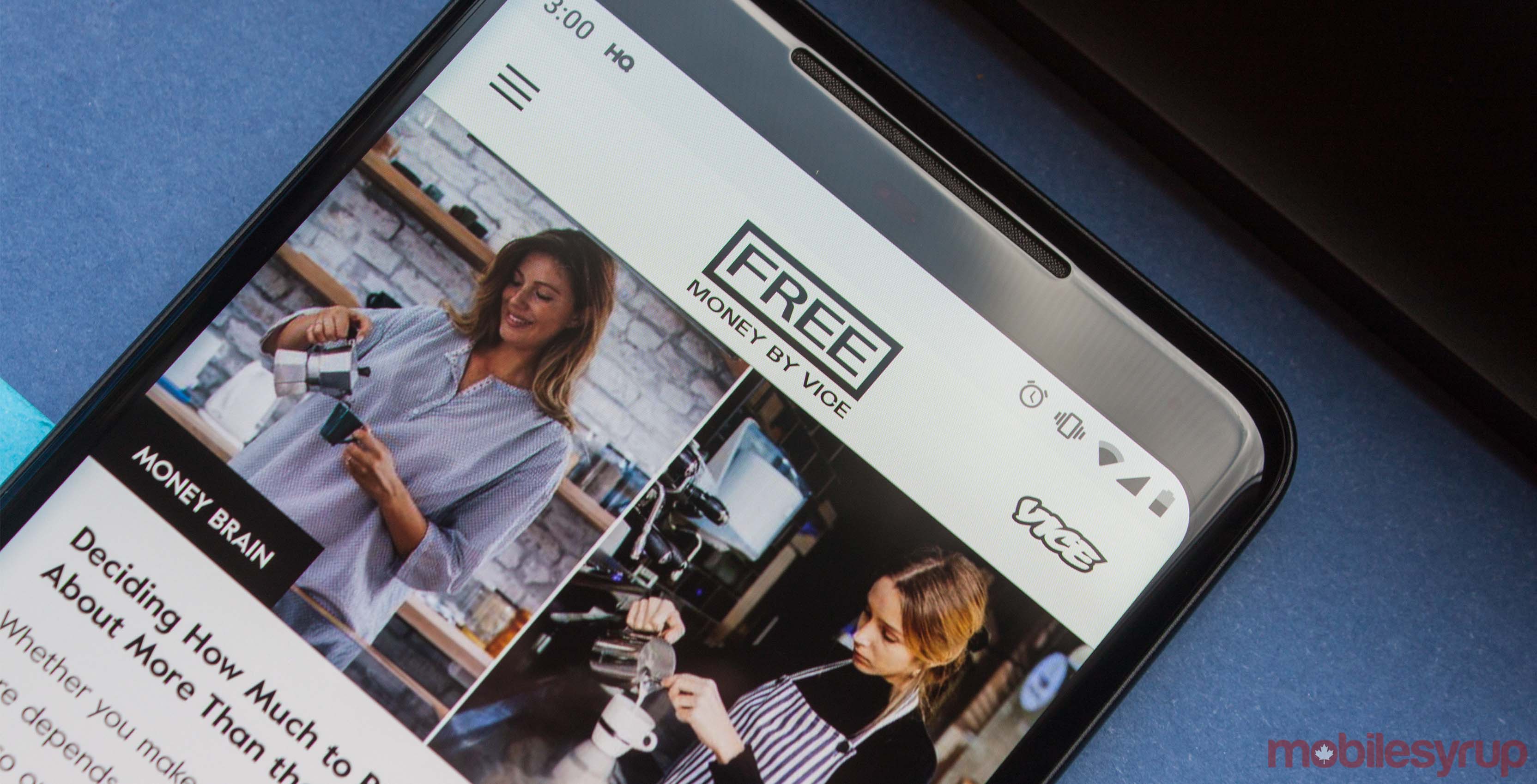 Free -- Money by Vice website