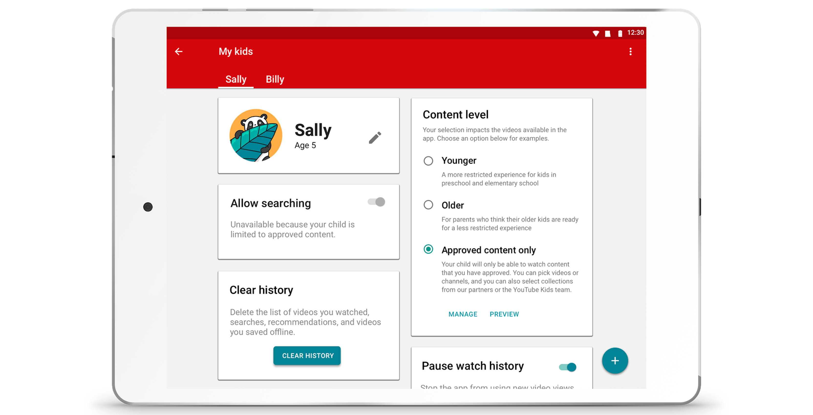 YouTube Kids approved content
