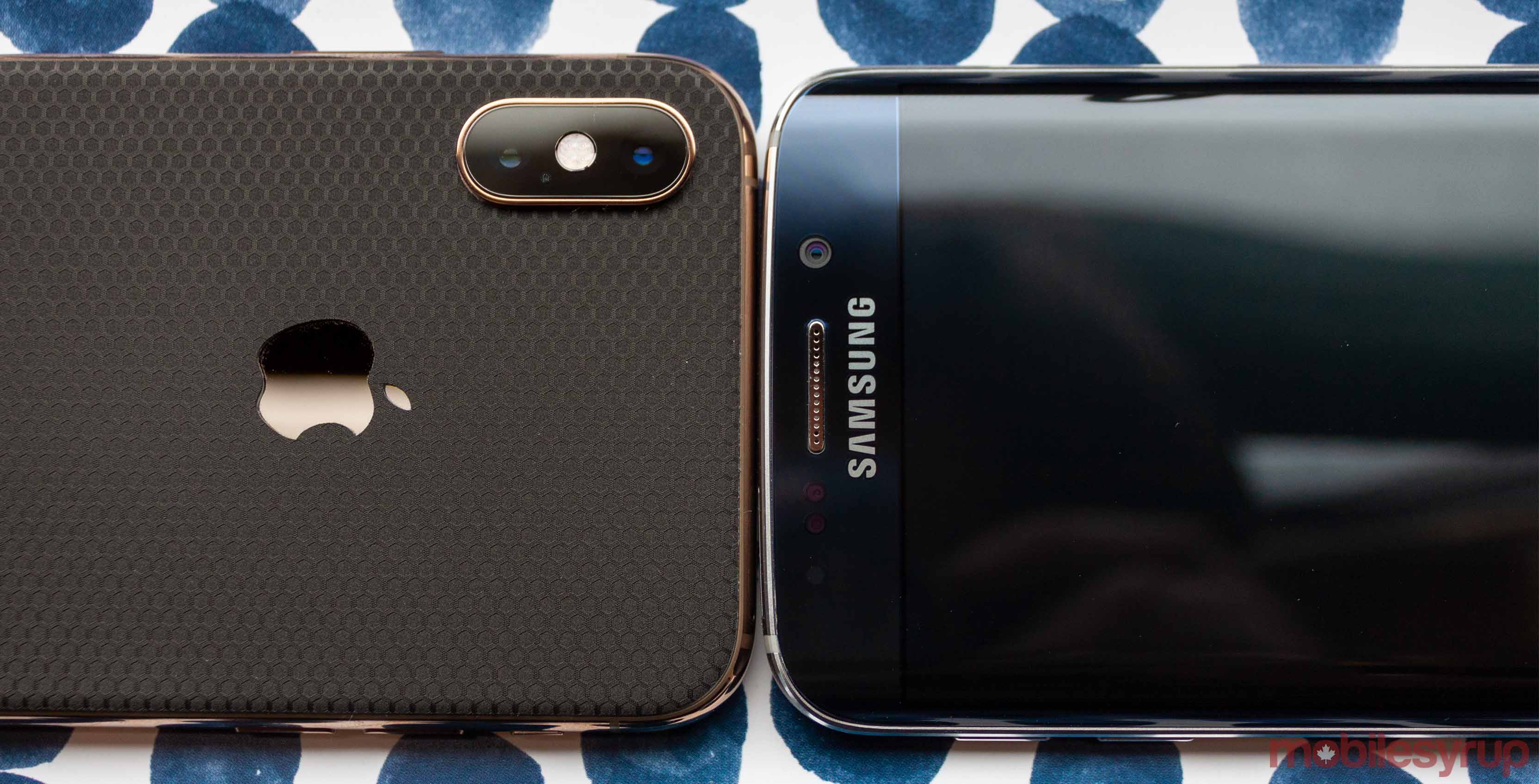 iPhone XS and Samsung S6 Edge