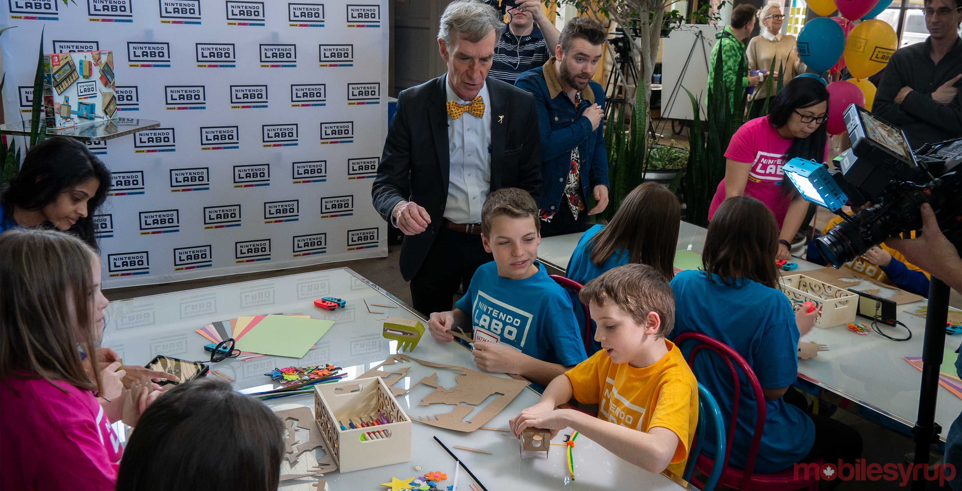 Nintendo Labo Bill Nye with kids