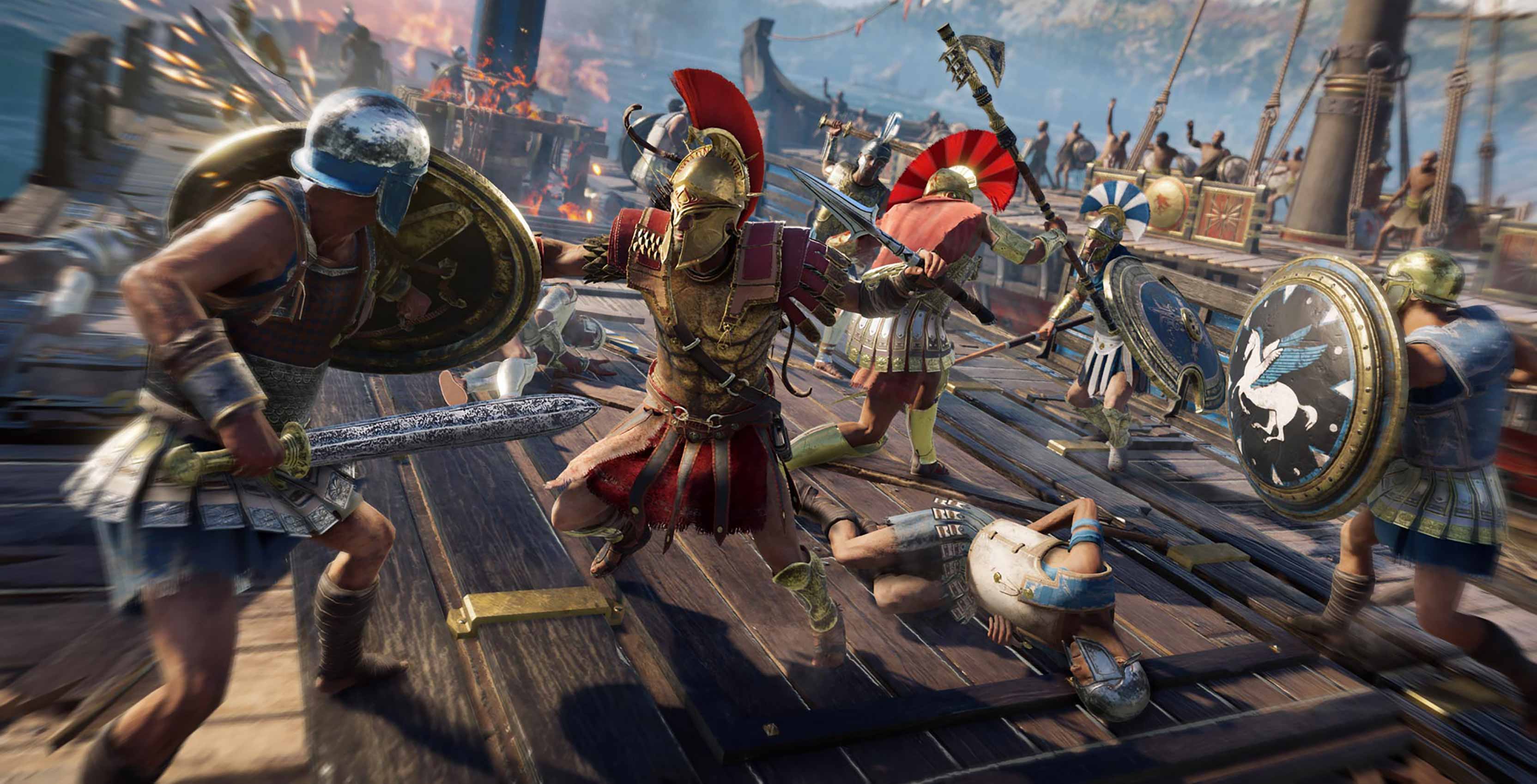 Assassin's Creed Odyssey combat on boat