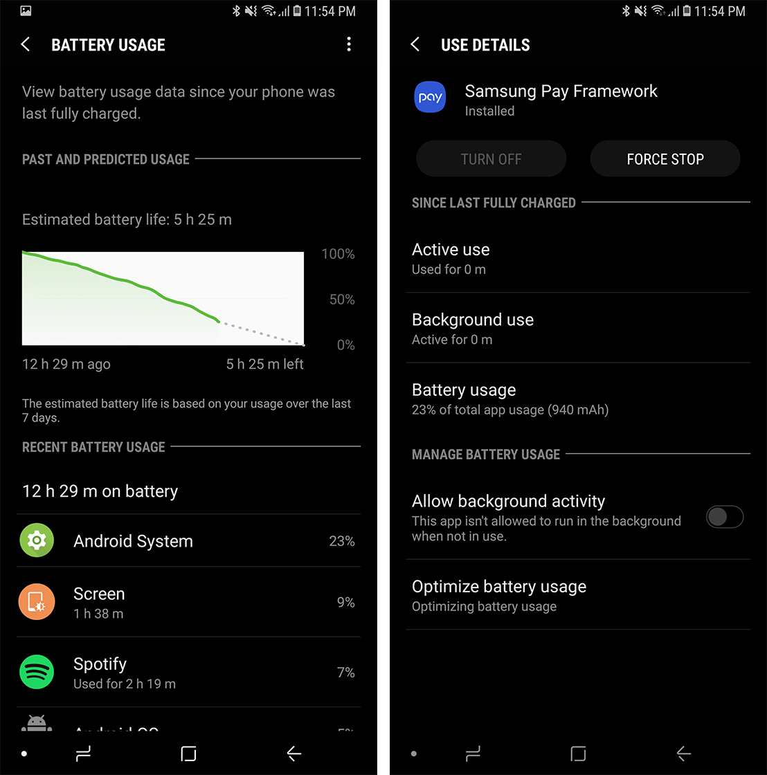 Samsung Pay Framework battery drain