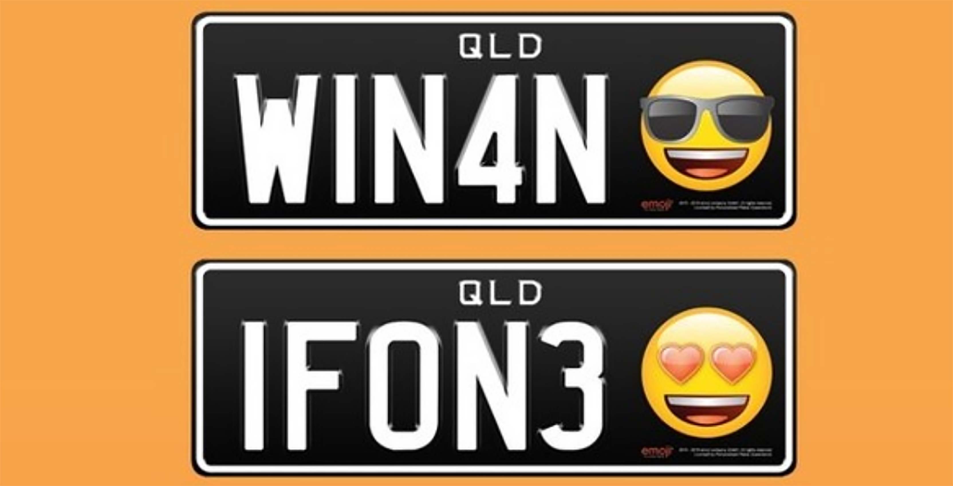 Emoji license plates