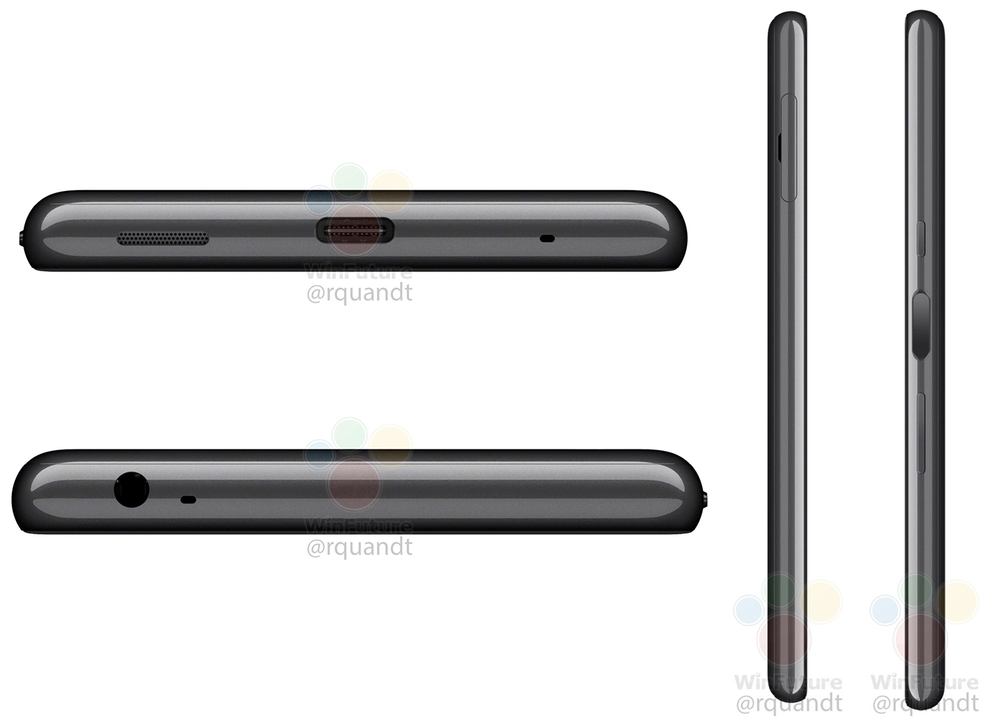 Sony Xperia L3 top, bottom and sides