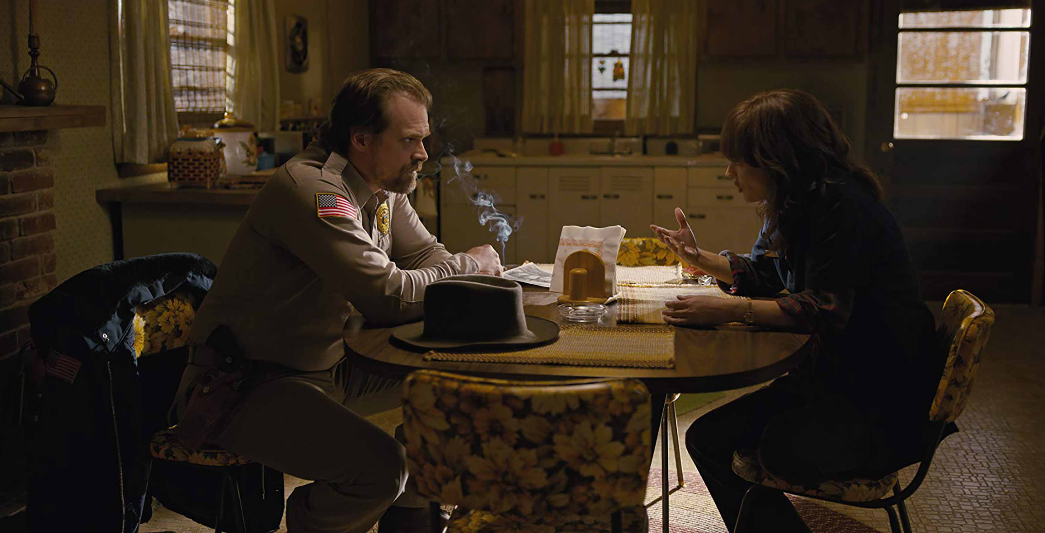Stranger Things Hopper smoking
