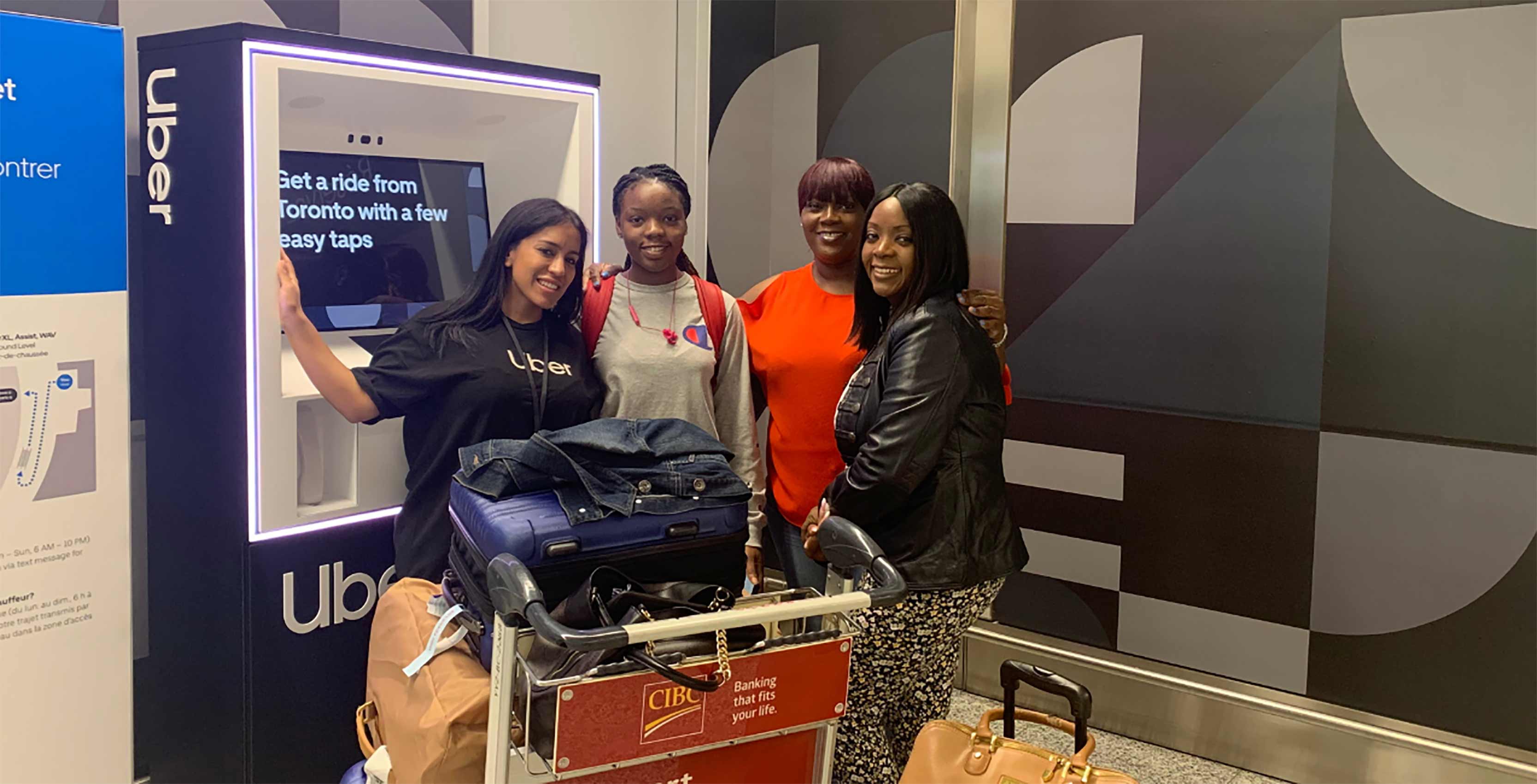 Toronto Pearson Uber kiosk