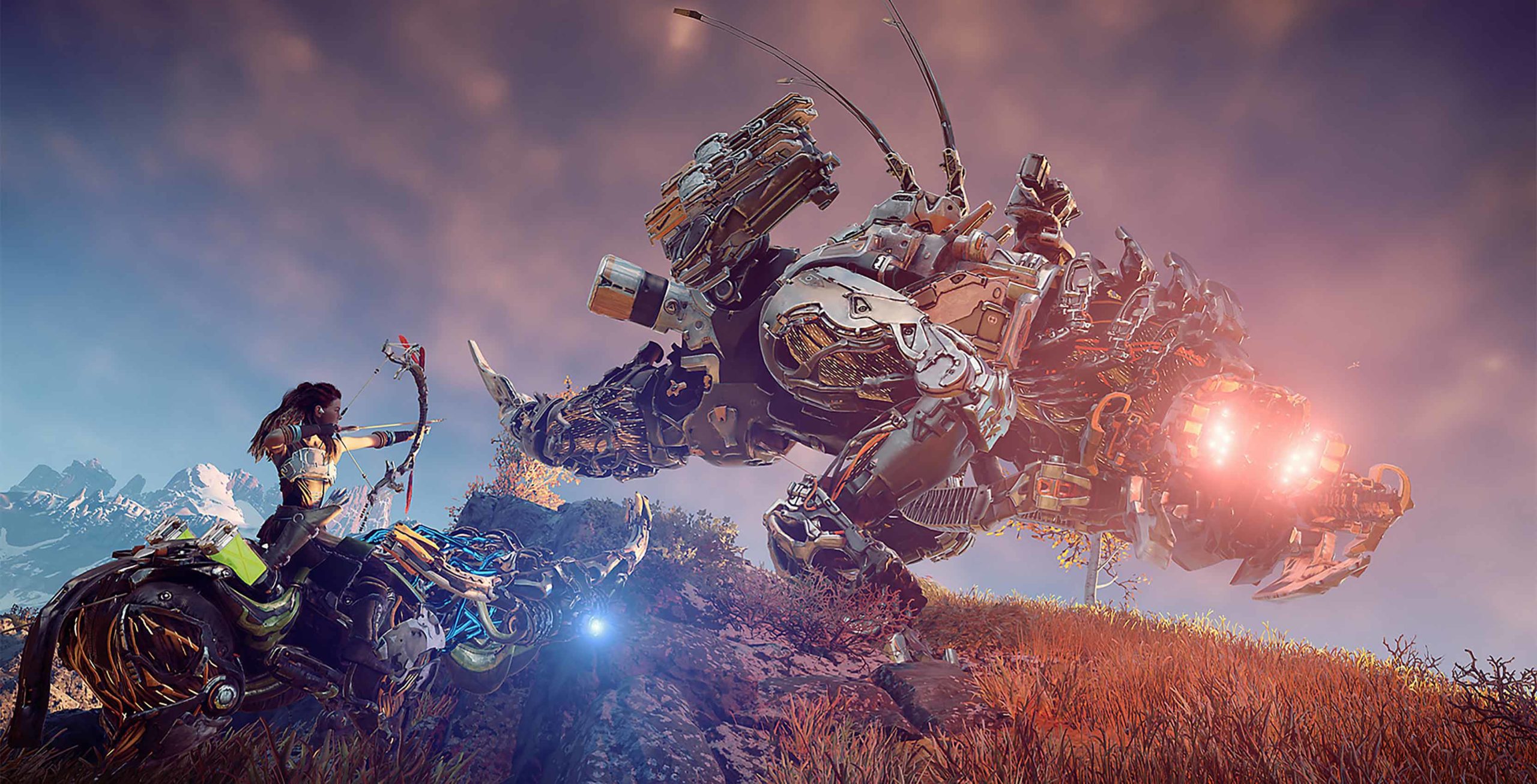 Horizon Zero Dawn Aloy vs. mech