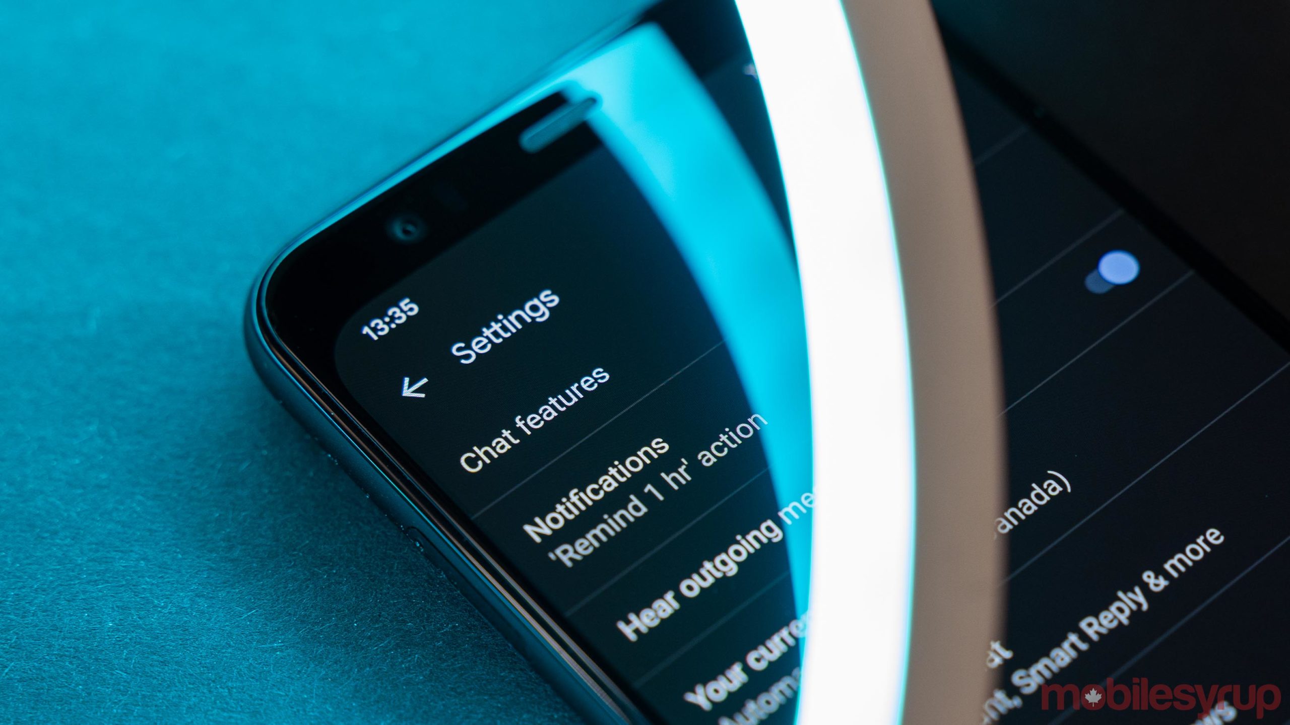 RCS 'Chat features' setting