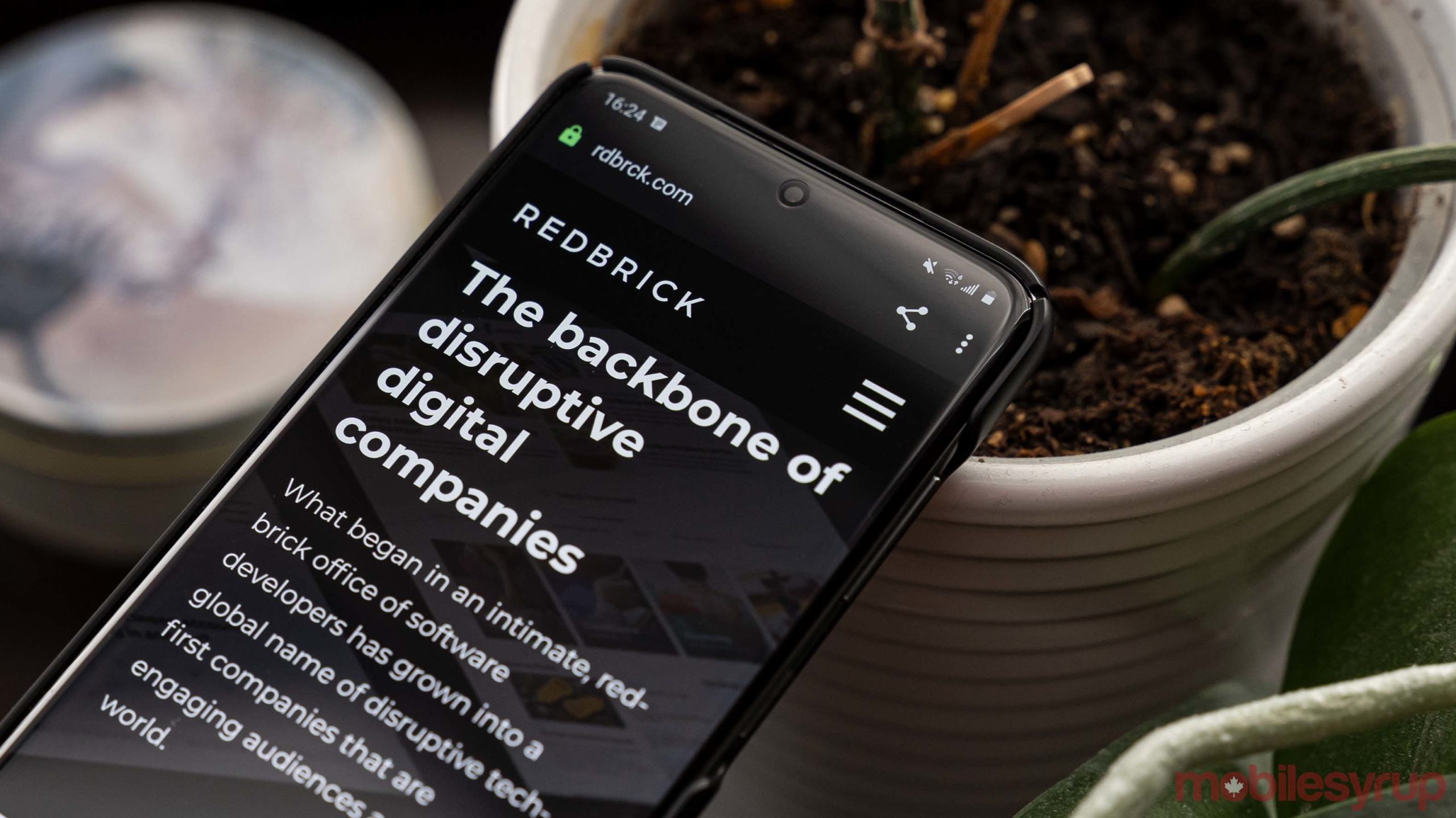 Redbrick website on a phone