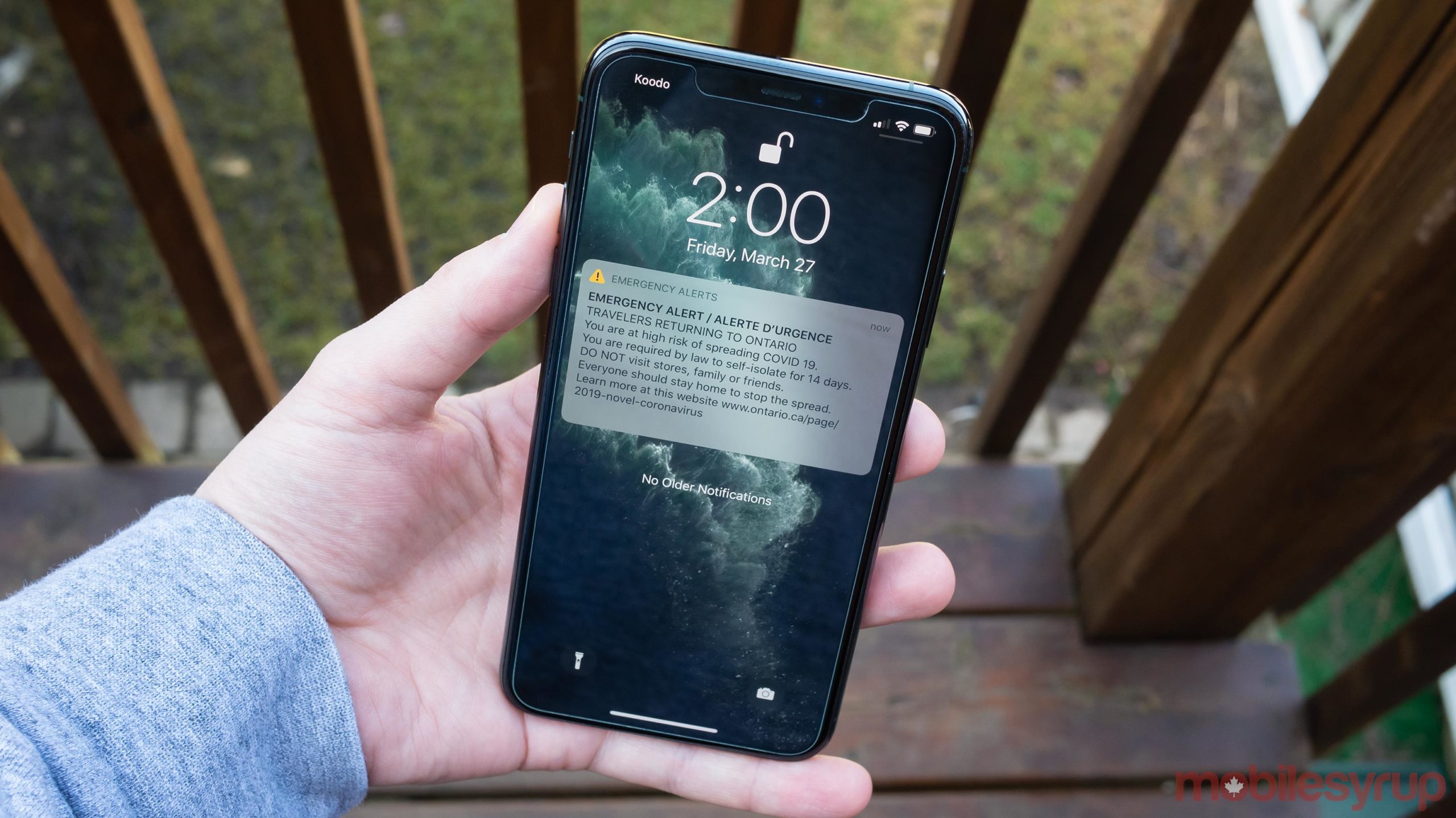 Ontario COVID-19 emergency alert