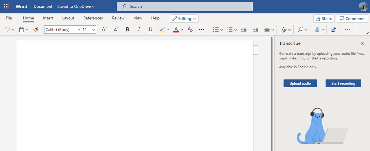 Microsoft rolls out new transcription feature in Word on the web