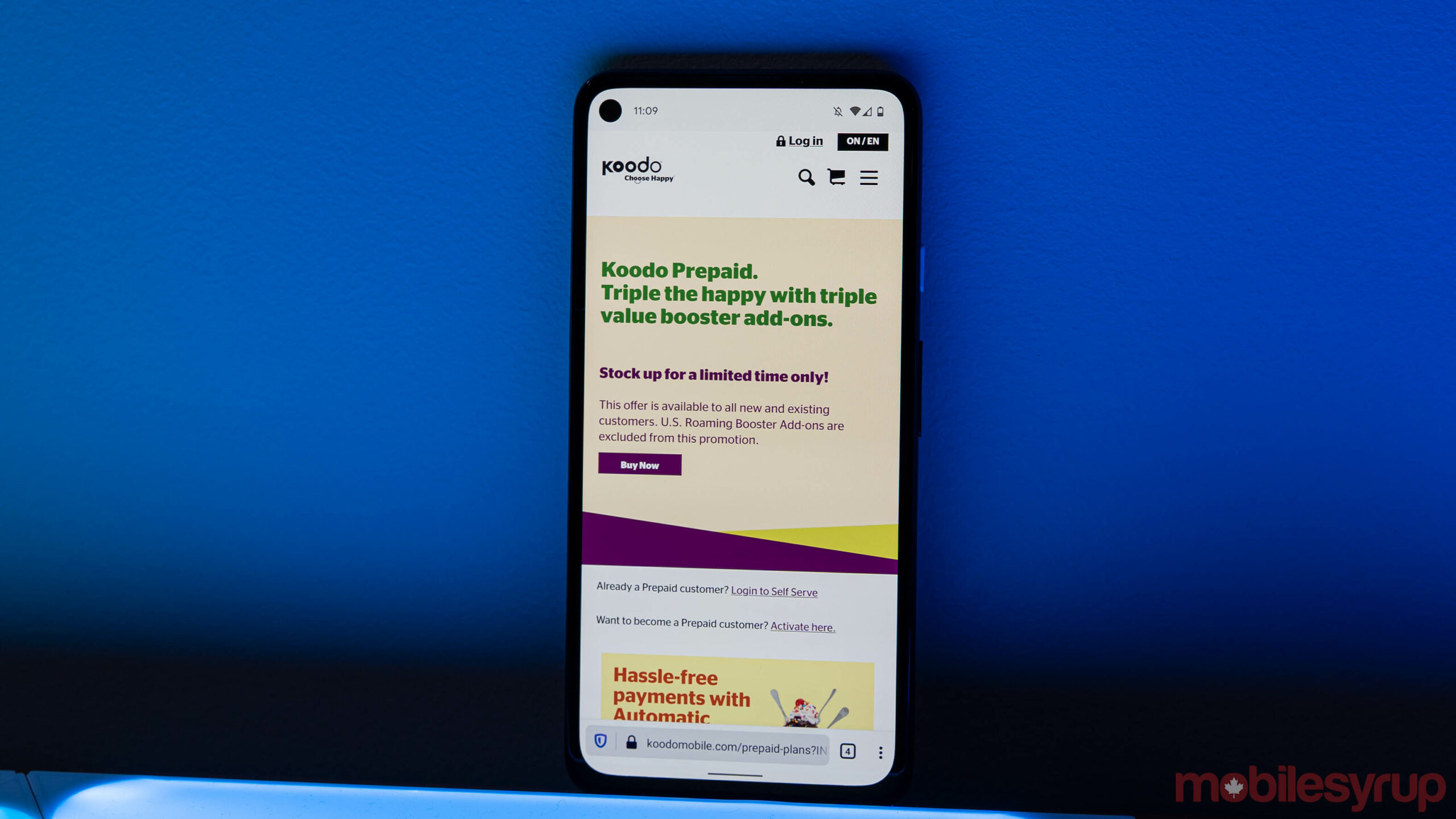 Koodo prepaid booster deal