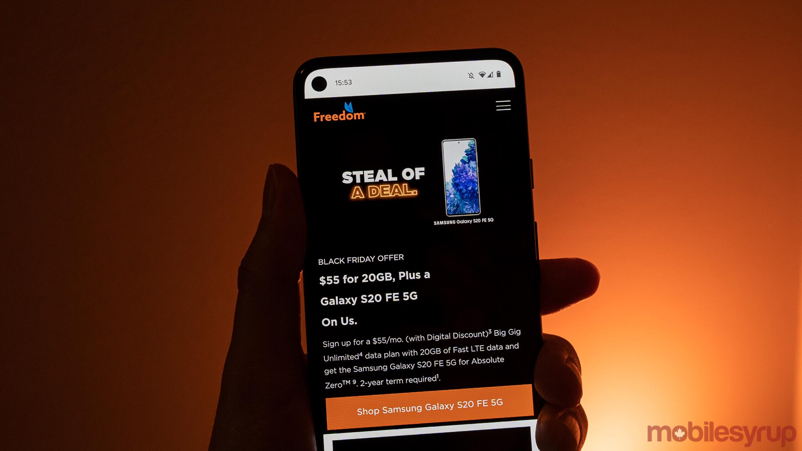 Freedom Mobile Black Friday website