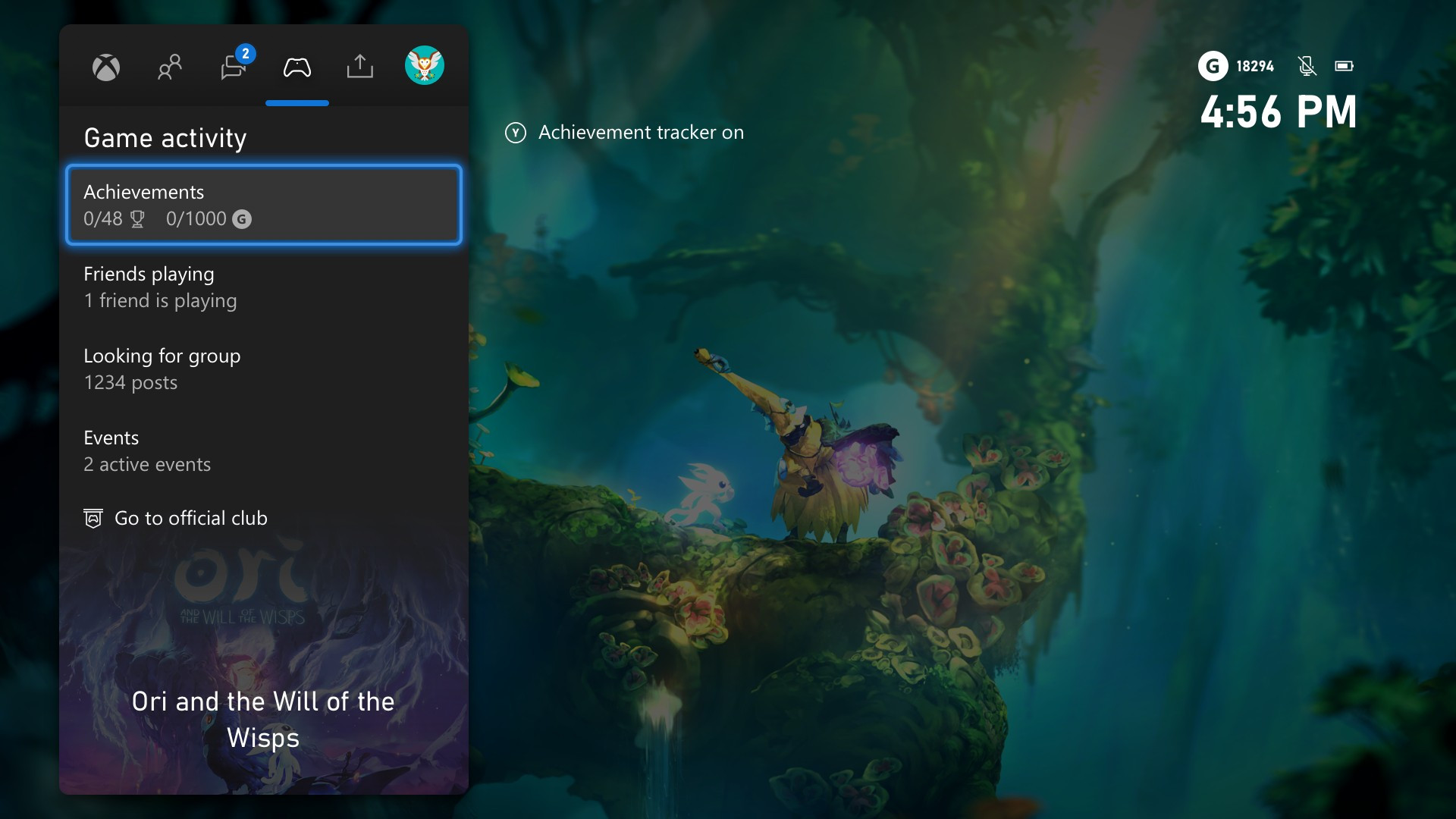 Xbox Series X game activity 