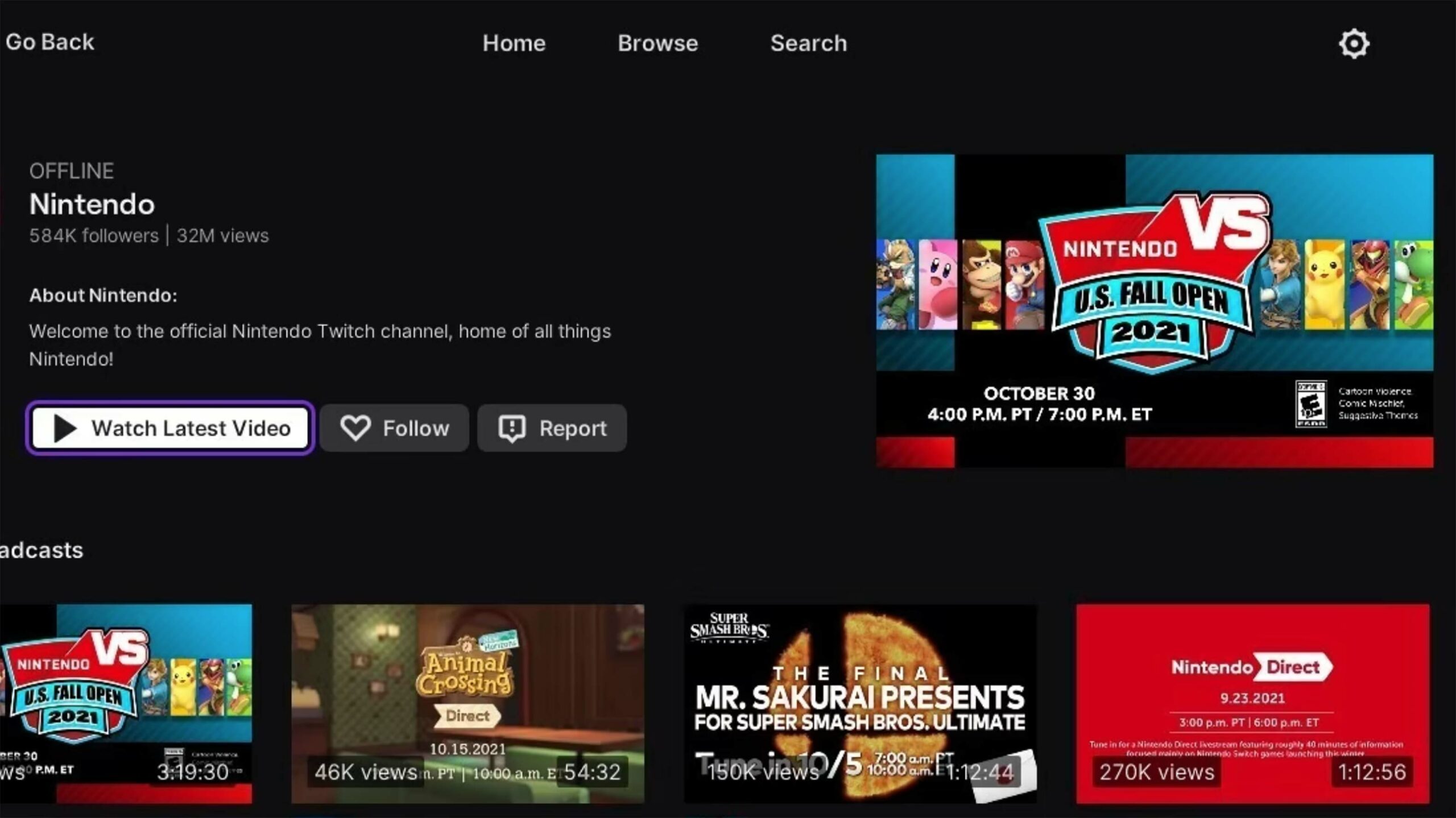 Nintendo Switch Twitch