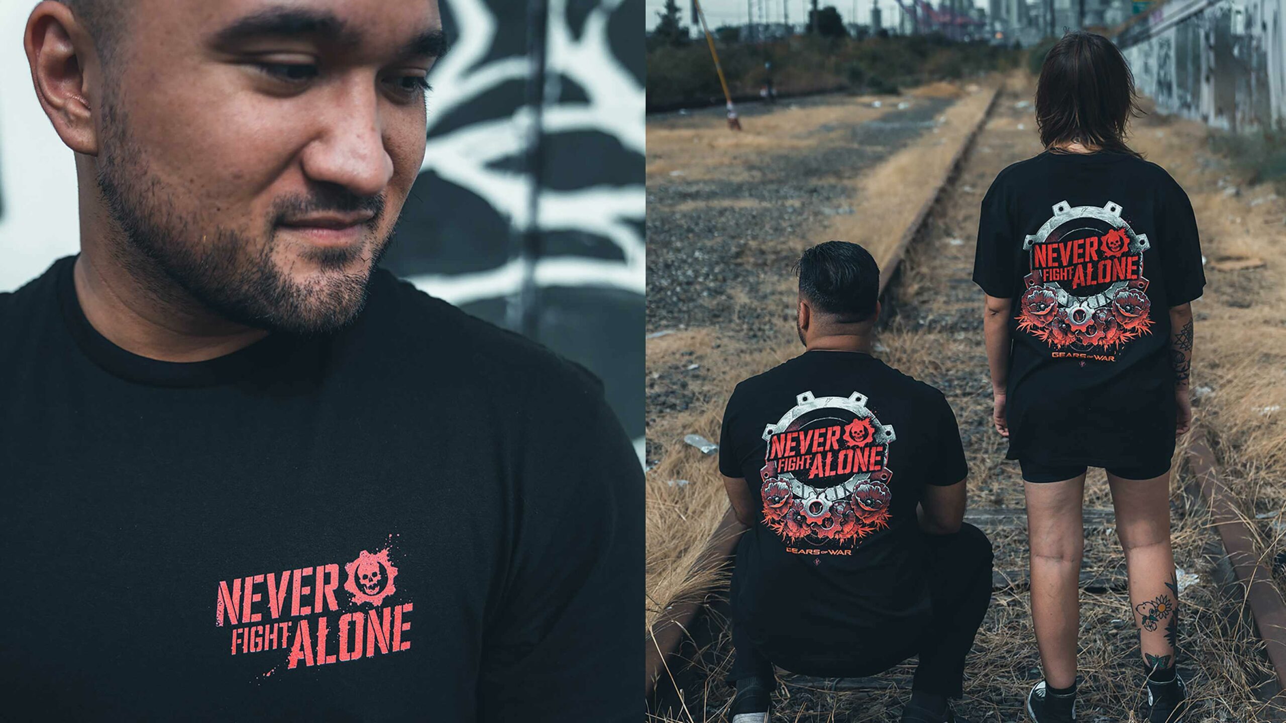 Never Fight Alone Gears of War shirt