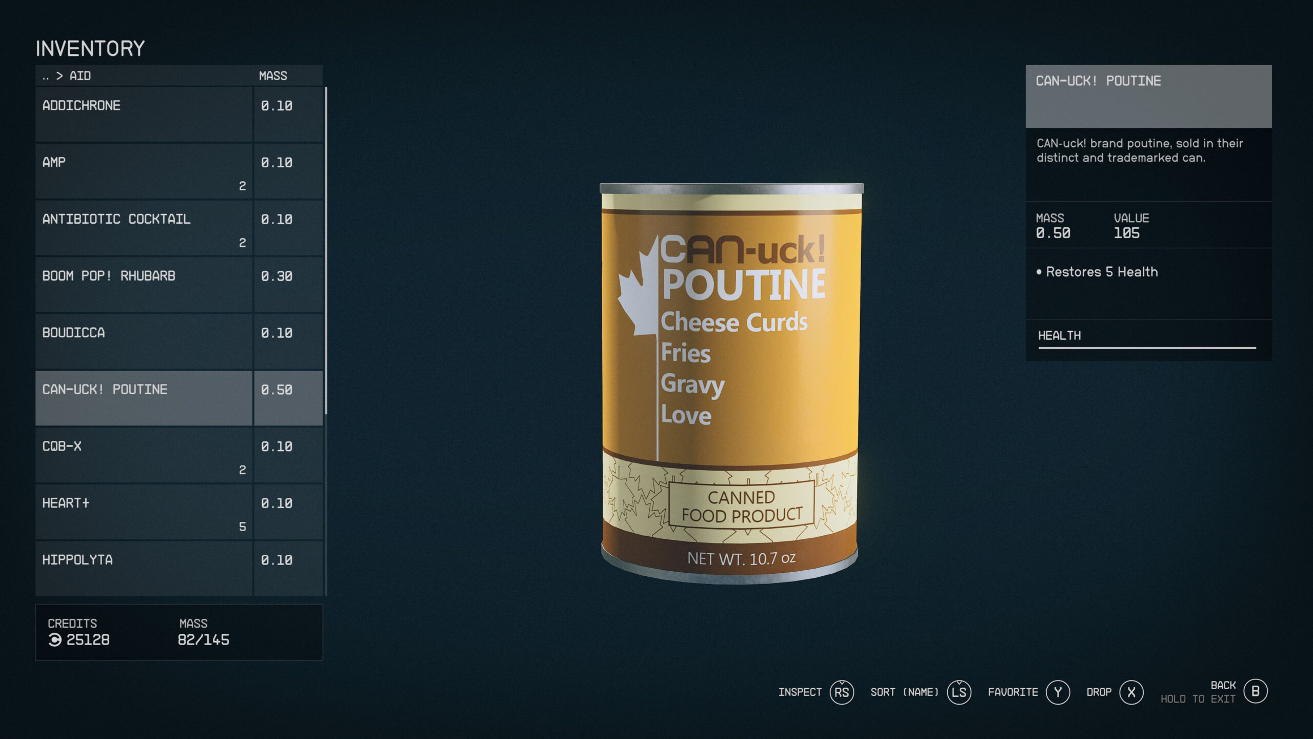 Starfield Can-uck! food