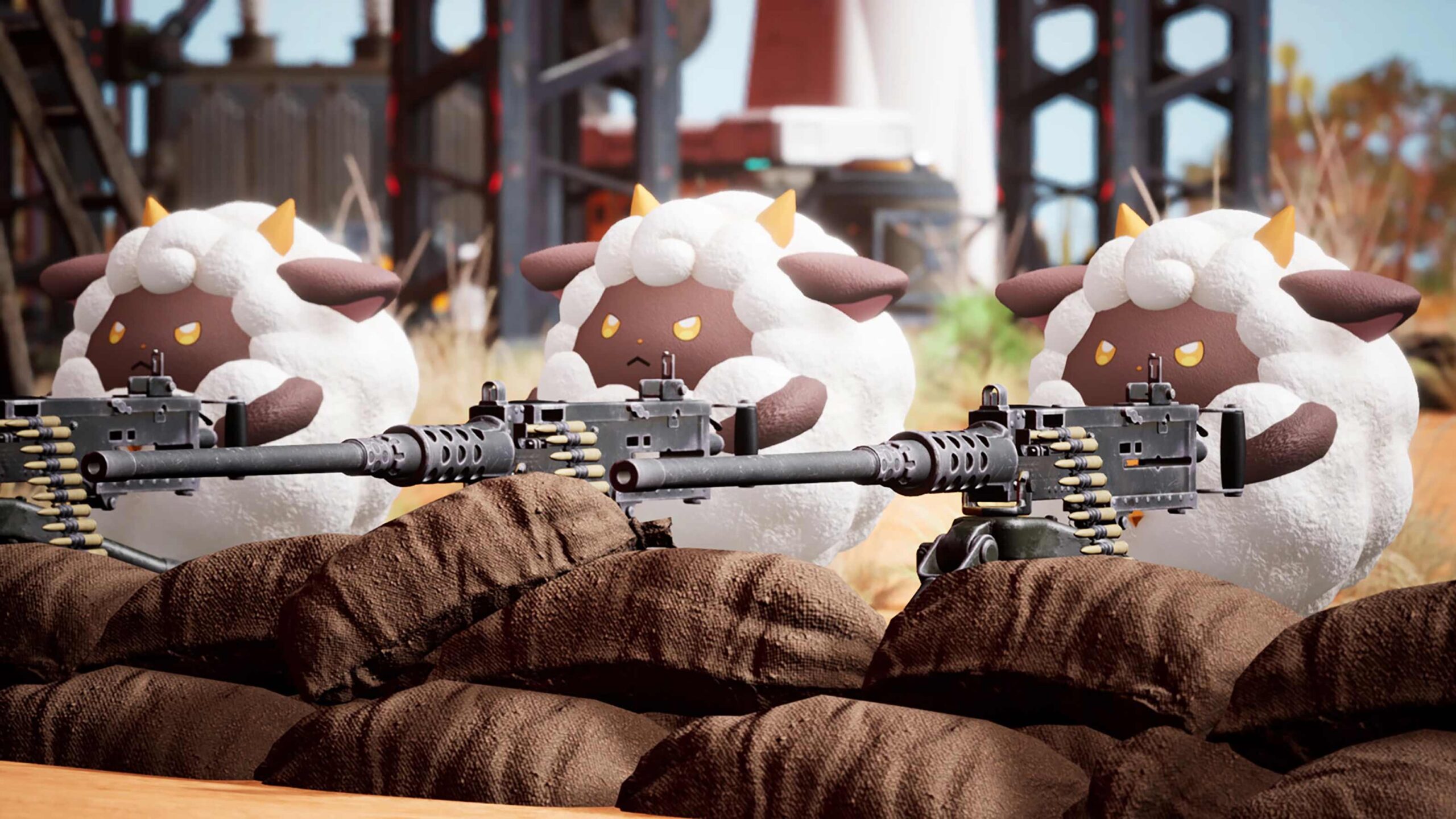 Palworld sheep with guns