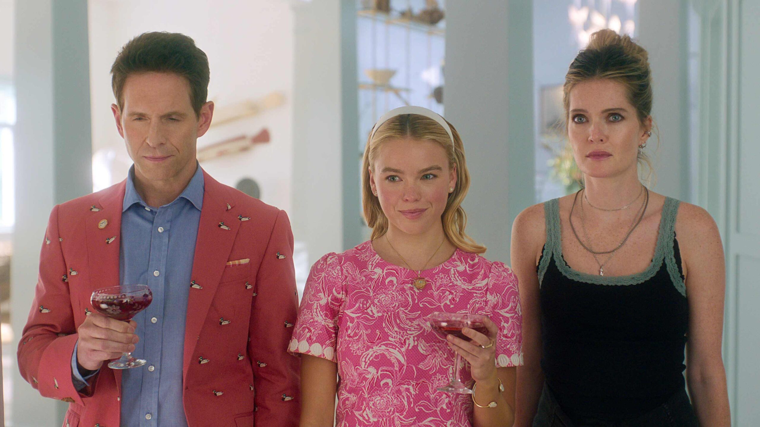 Netflix Sirens Glenn Howerton Milly Alcock and Meghann Fahy