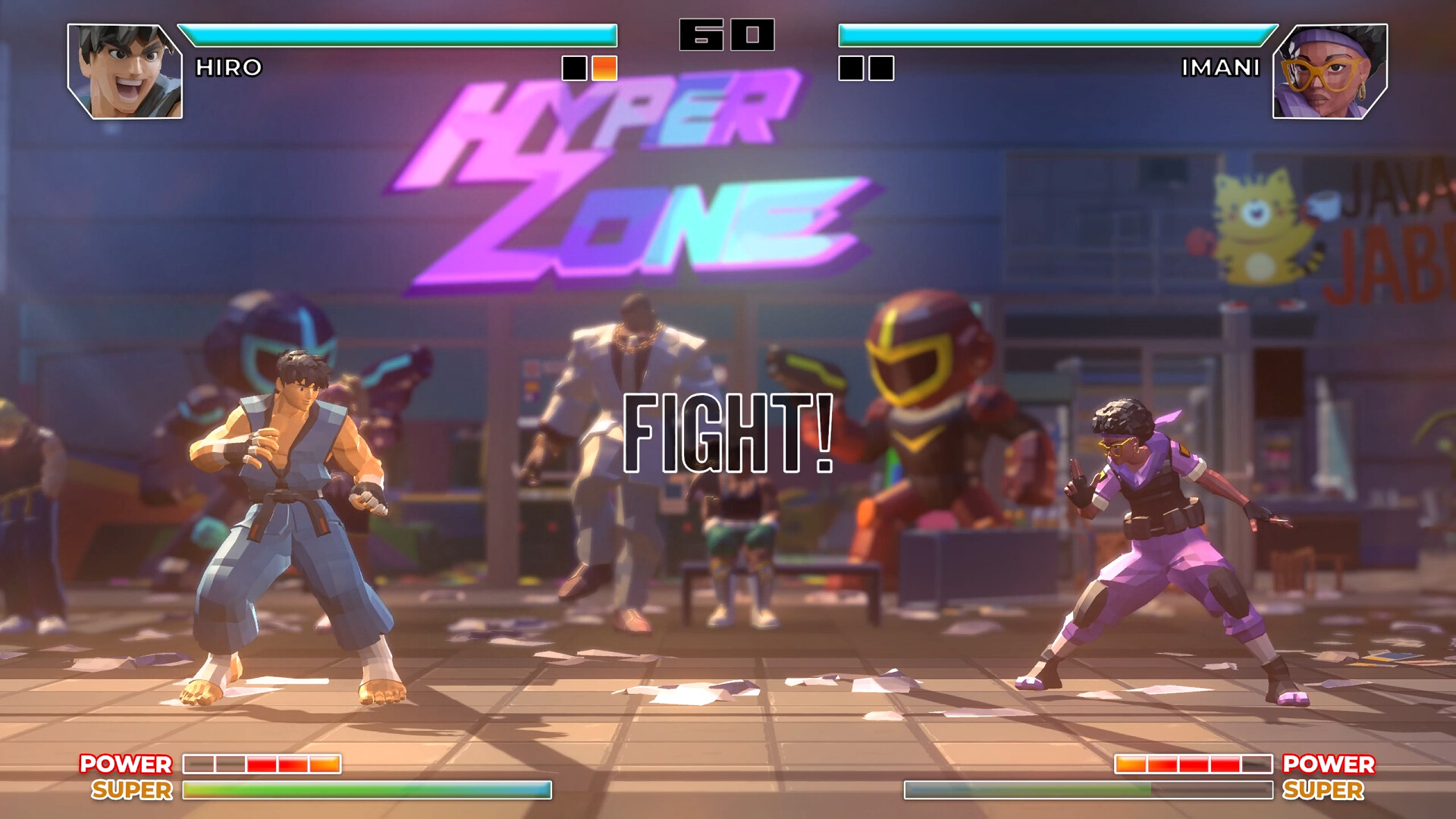 Poly Fighter fight screen