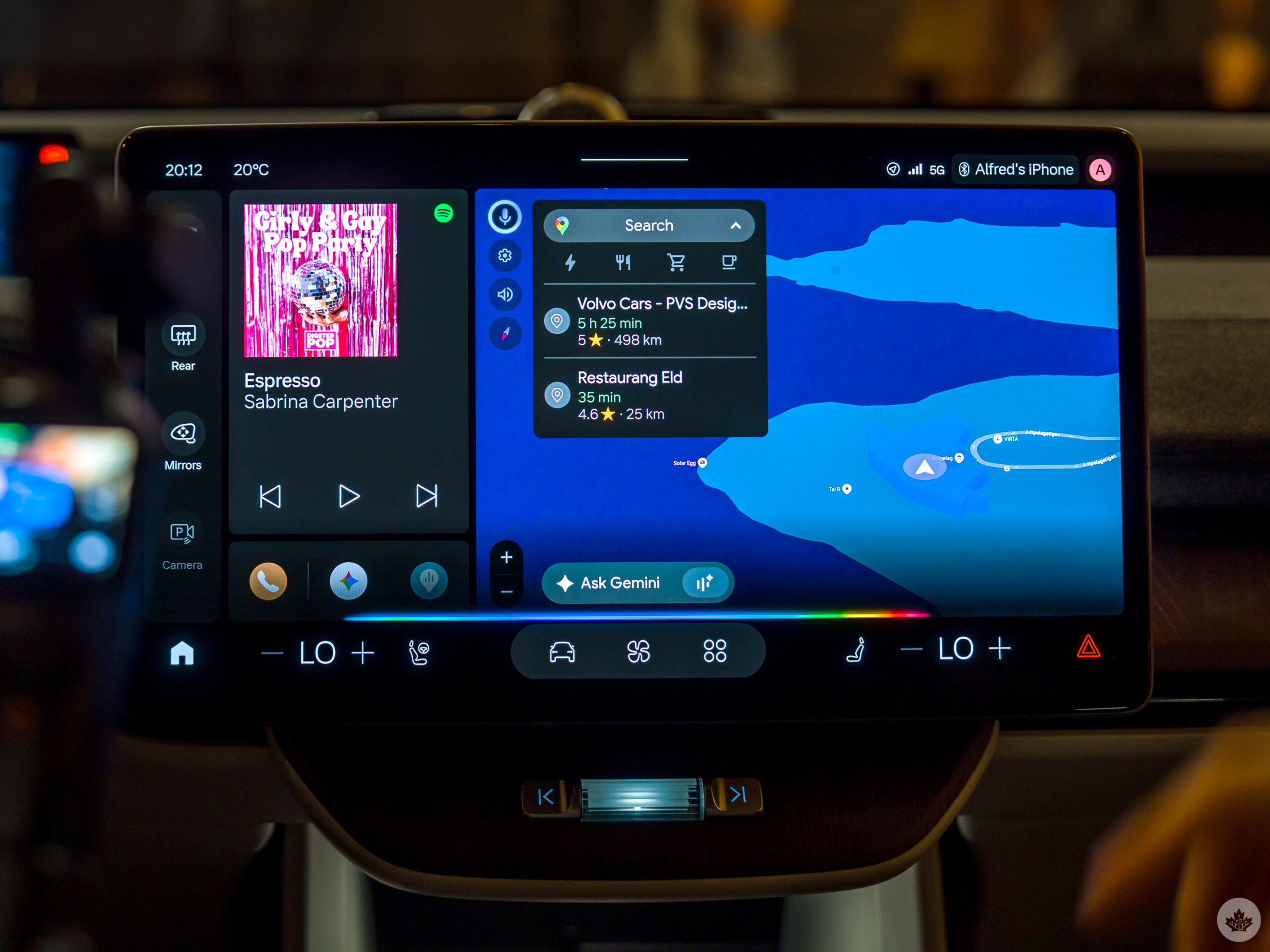 Volvo unveils the EX60 and Google Gemini is using shotgun 7 Volvo EX60 launch screen Ask Gemini scaled