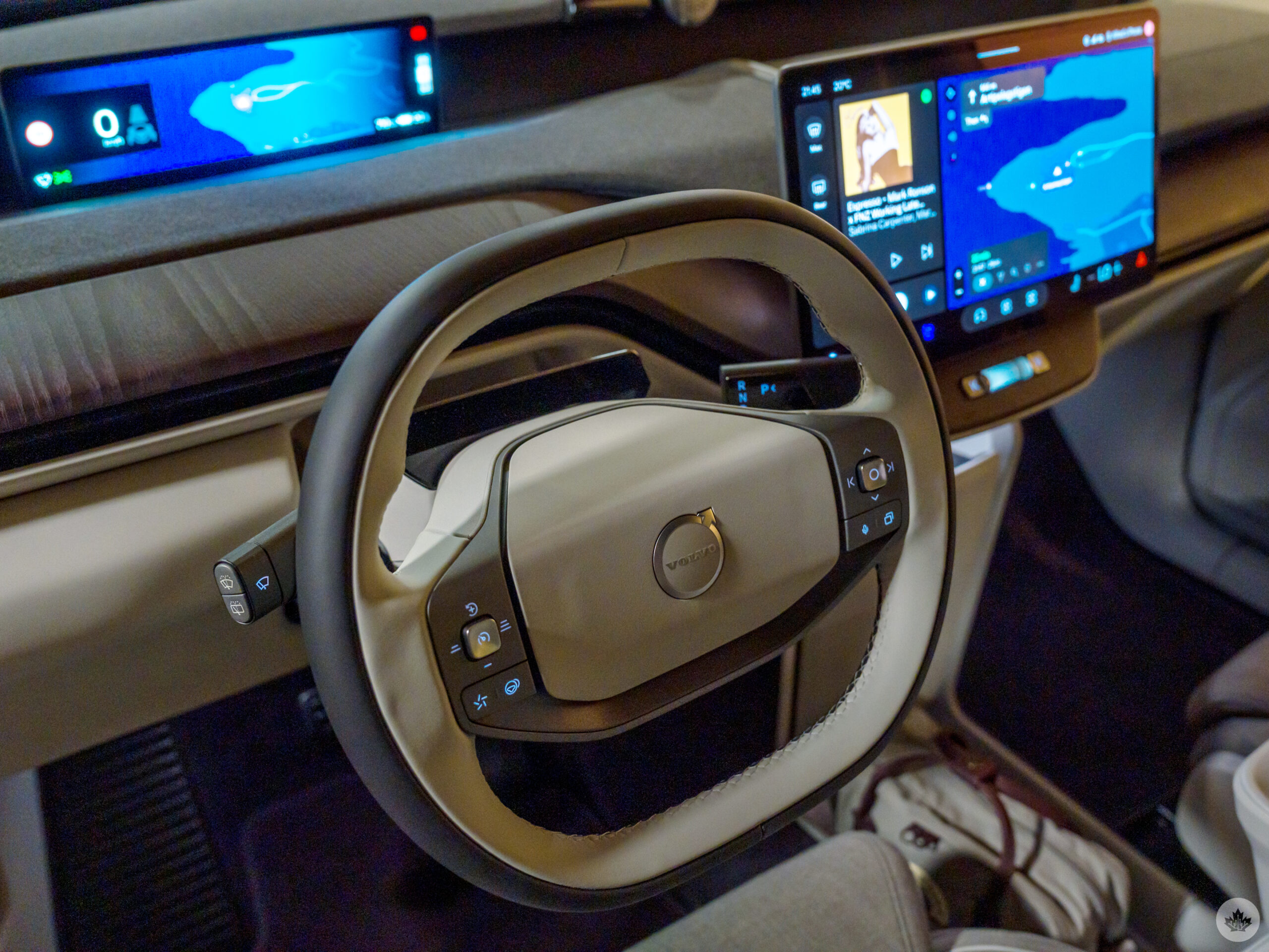 Volvo unveils the EX60 and Google Gemini is using shotgun 4 Volvo EX60 launch steering wheel scaled