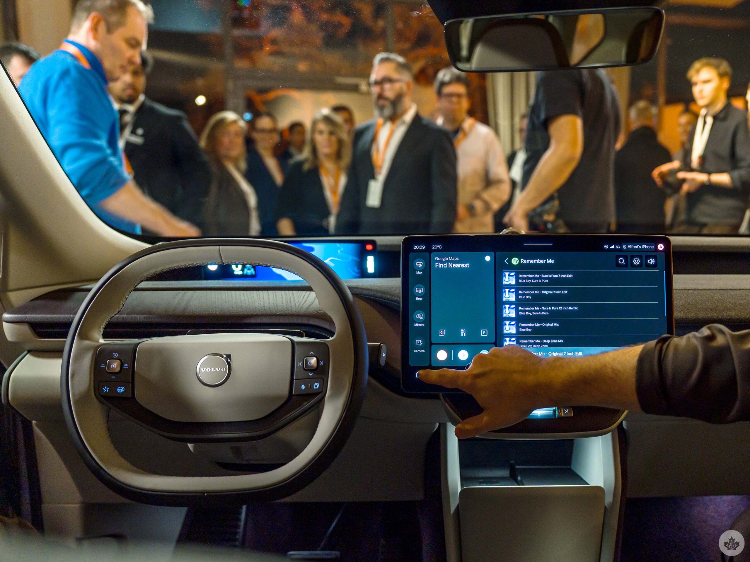 Volvo unveils the EX60 and Google Gemini is using shotgun 1 Volvo EX60 launch steering wheel with screen wm scaled
