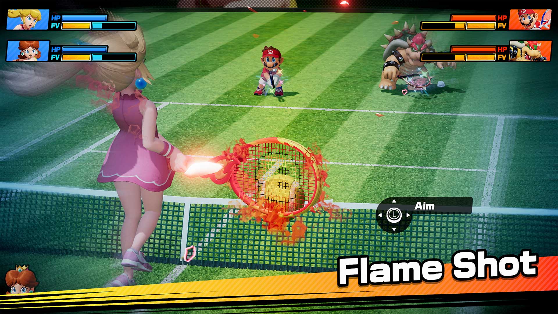 Mario Tennis Fever Flame Shot