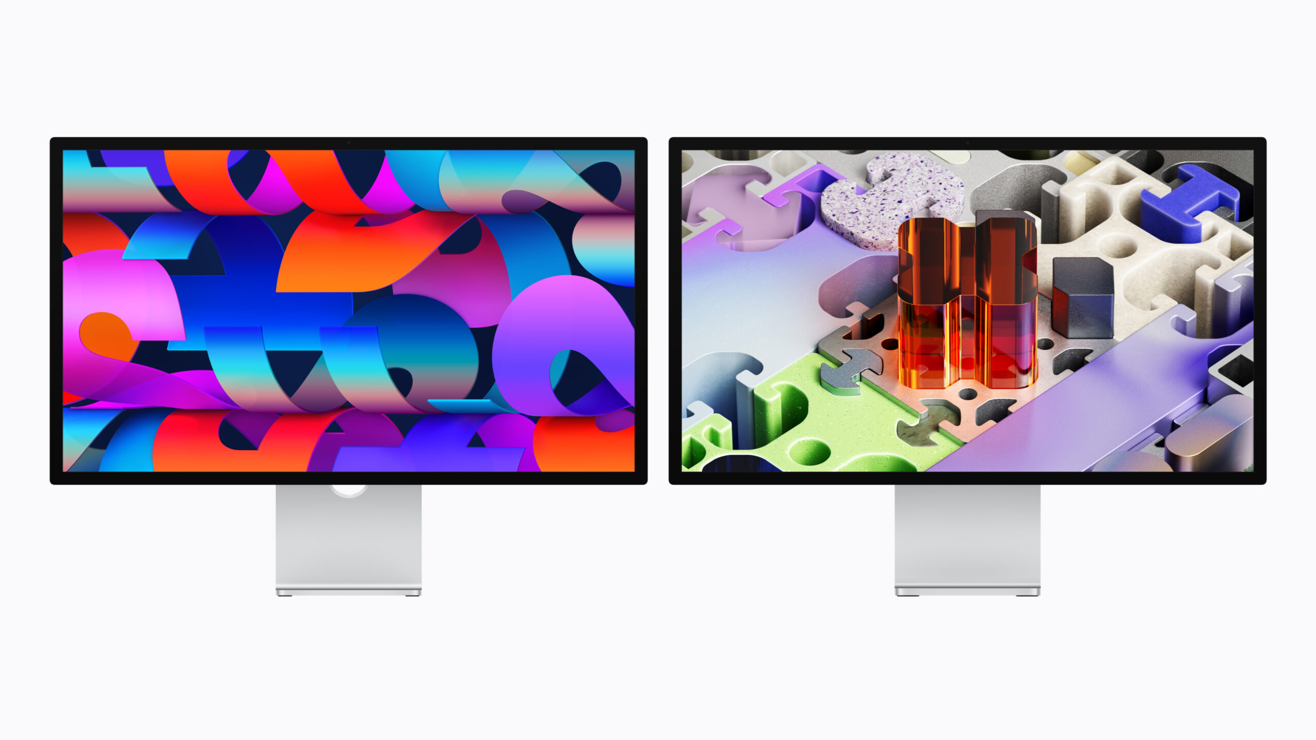 The Apple Studio Display and Studio Display XDR side by side